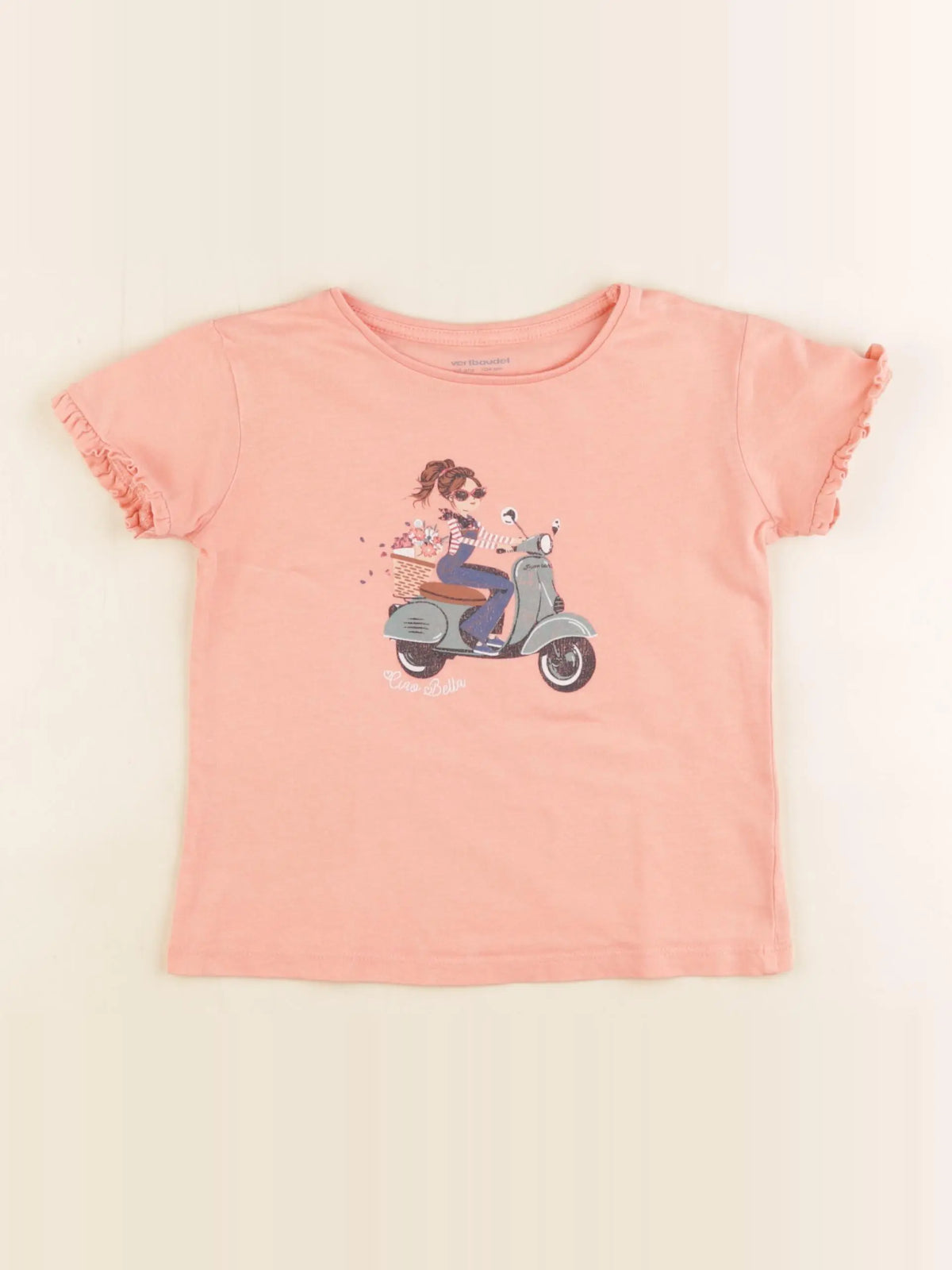 Vertbaudet - tee-shirt rose - 4 ans