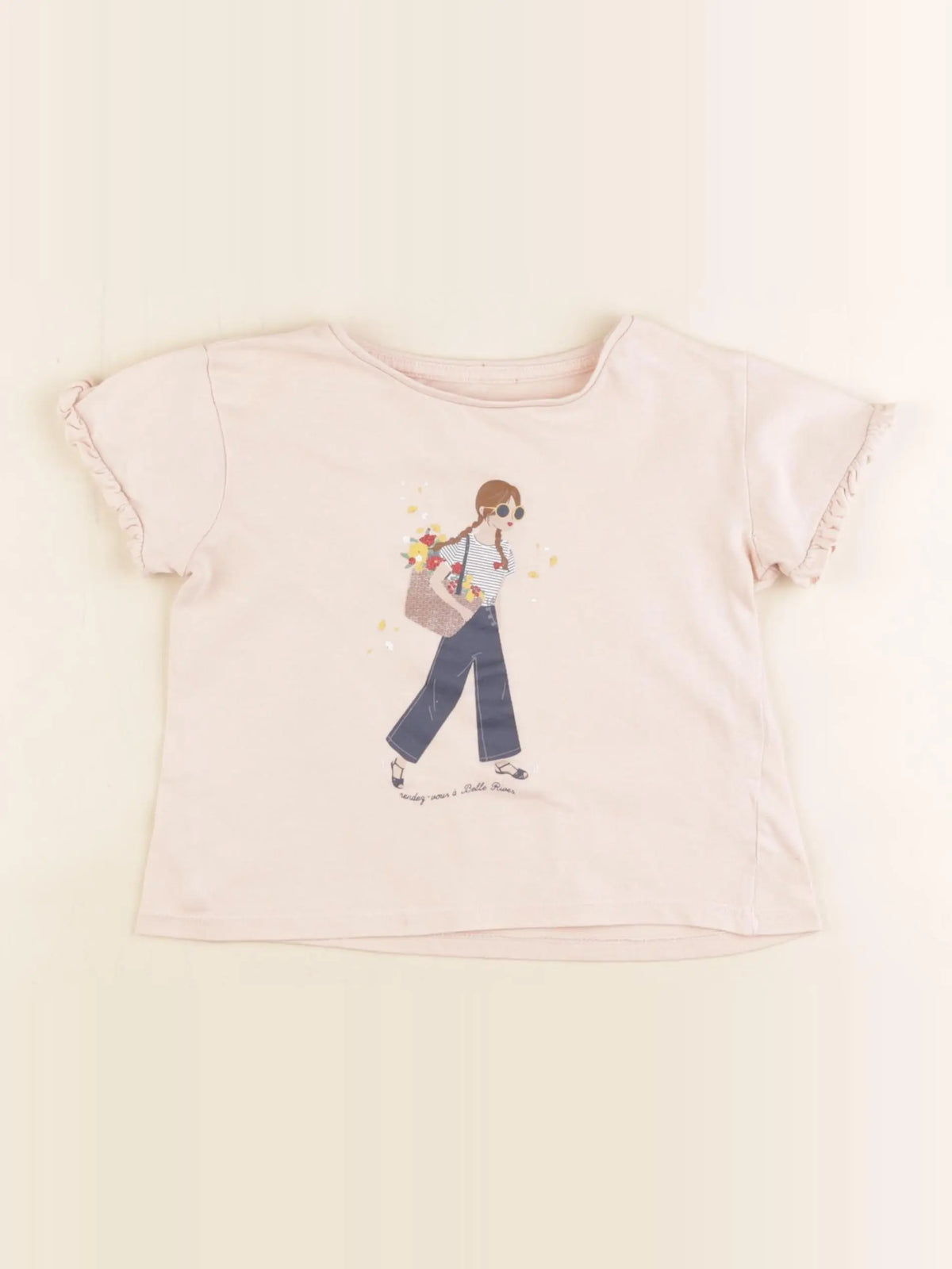 Vertbaudet - tee-shirt rose - 3 ans