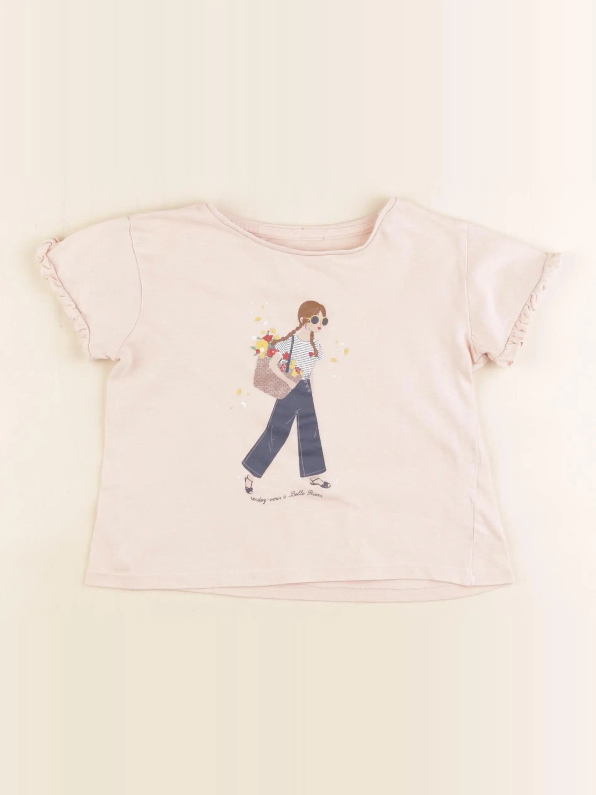 Vertbaudet - tee-shirt rose - 3 ans