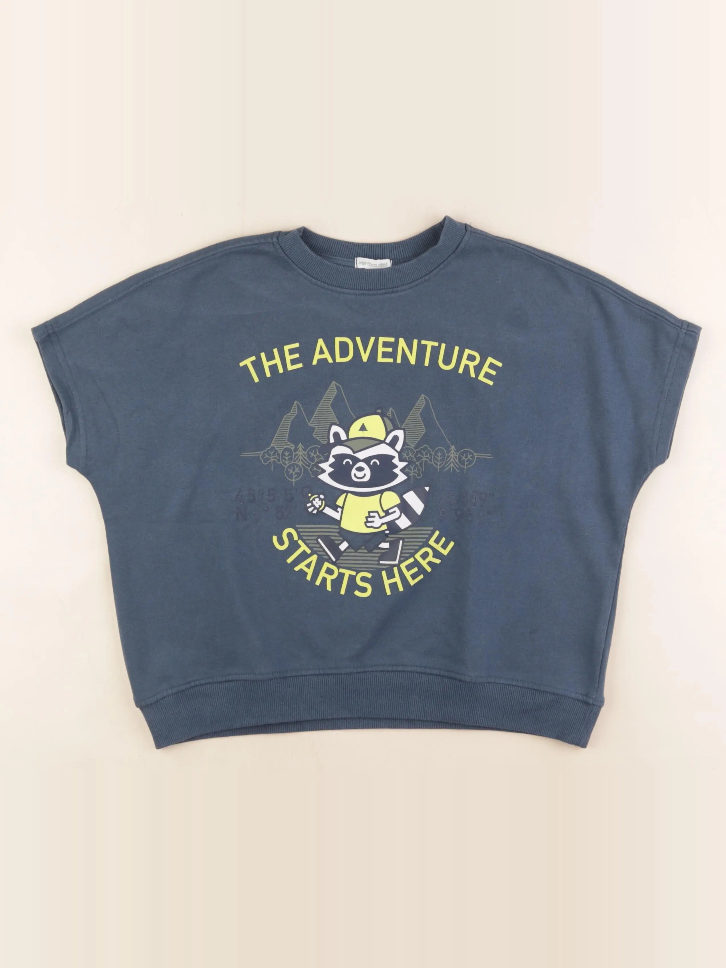 Vertbaudet - tee-shirt bleu, jaune - 10 ans