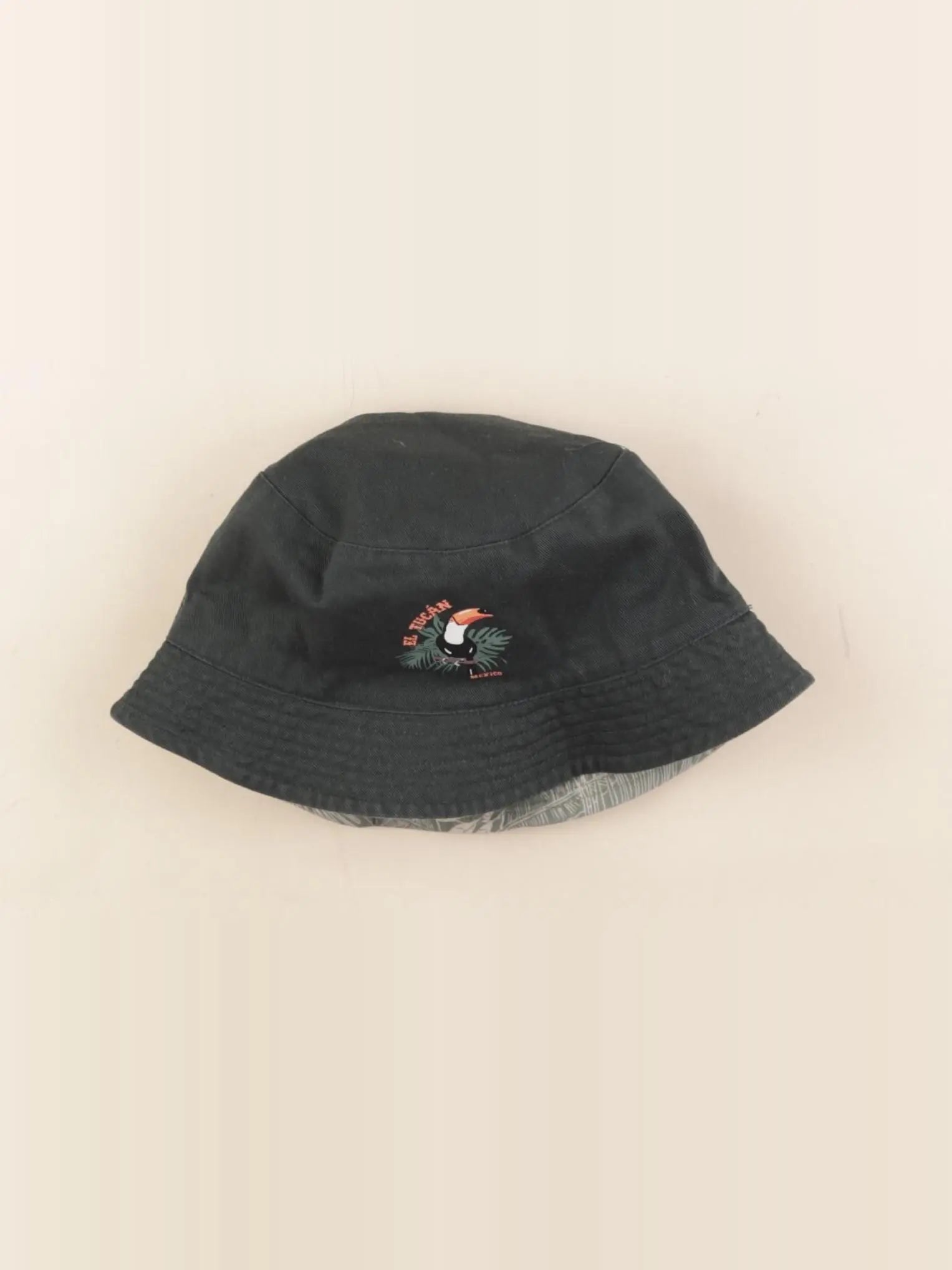 Vertbaudet - chapeau réversible vert - 8/10 ans