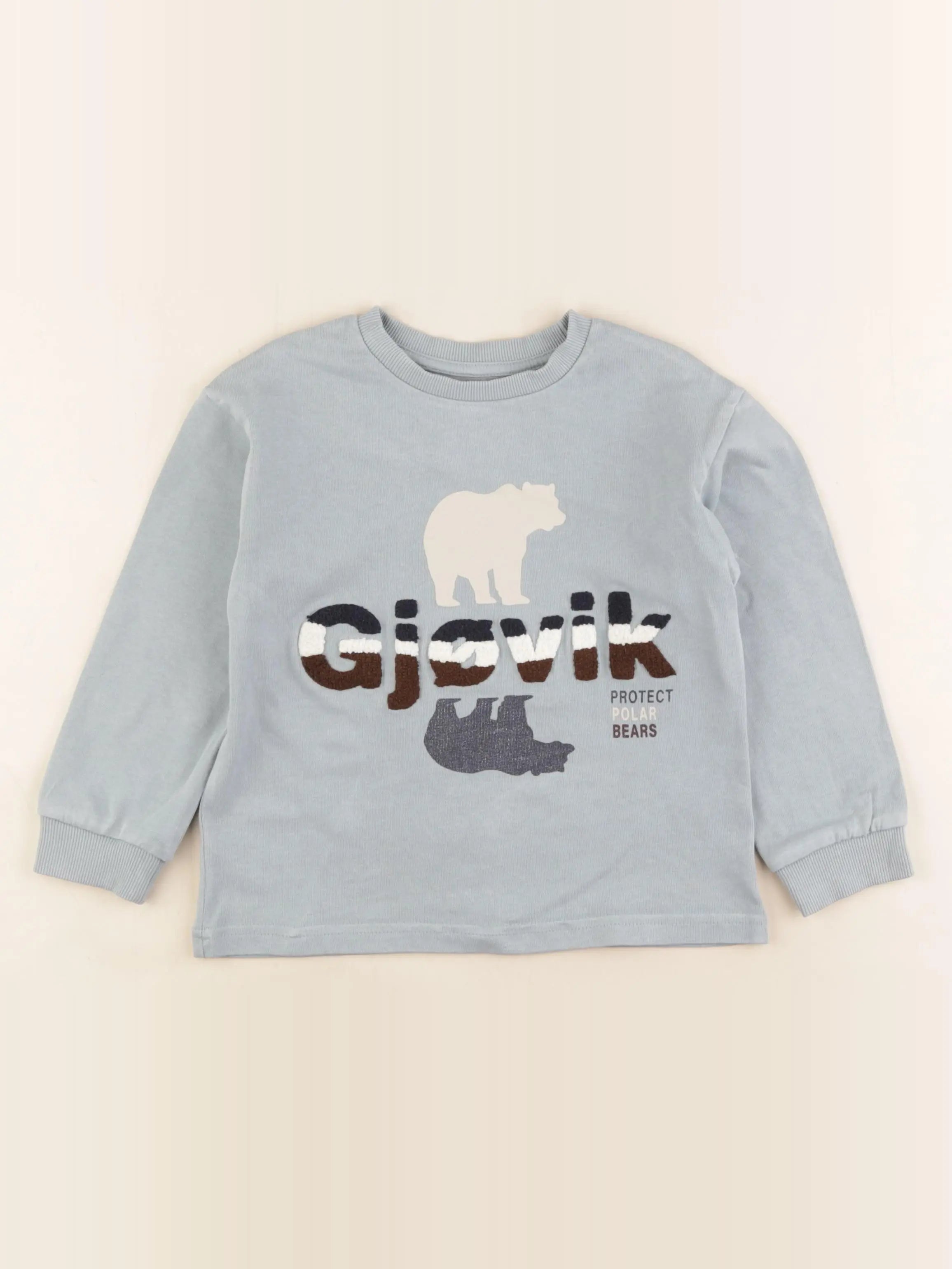 Vertbaudet - tee-shirt bleu - 5 ans