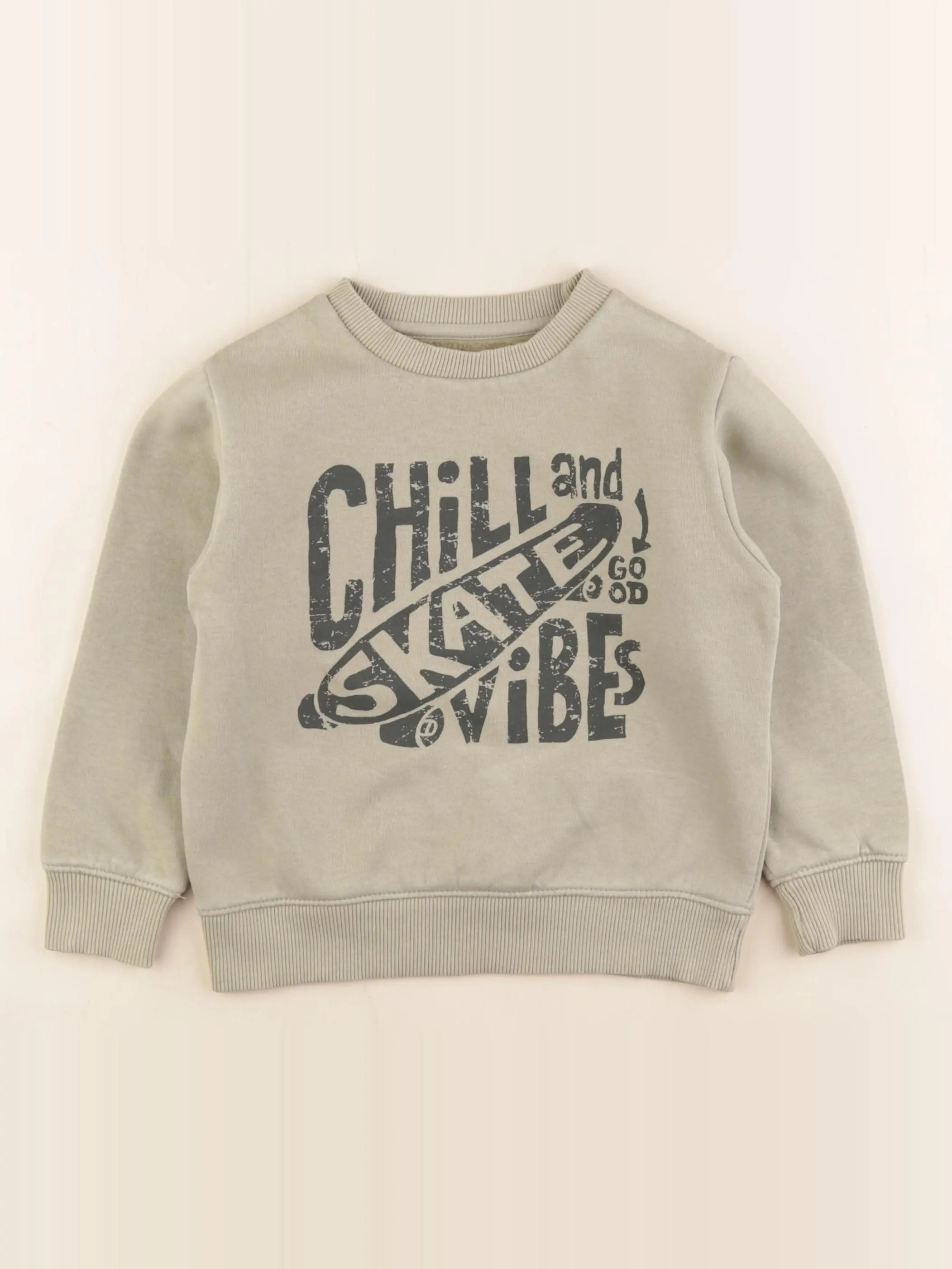 Vertbaudet - sweat vert - 5 ans