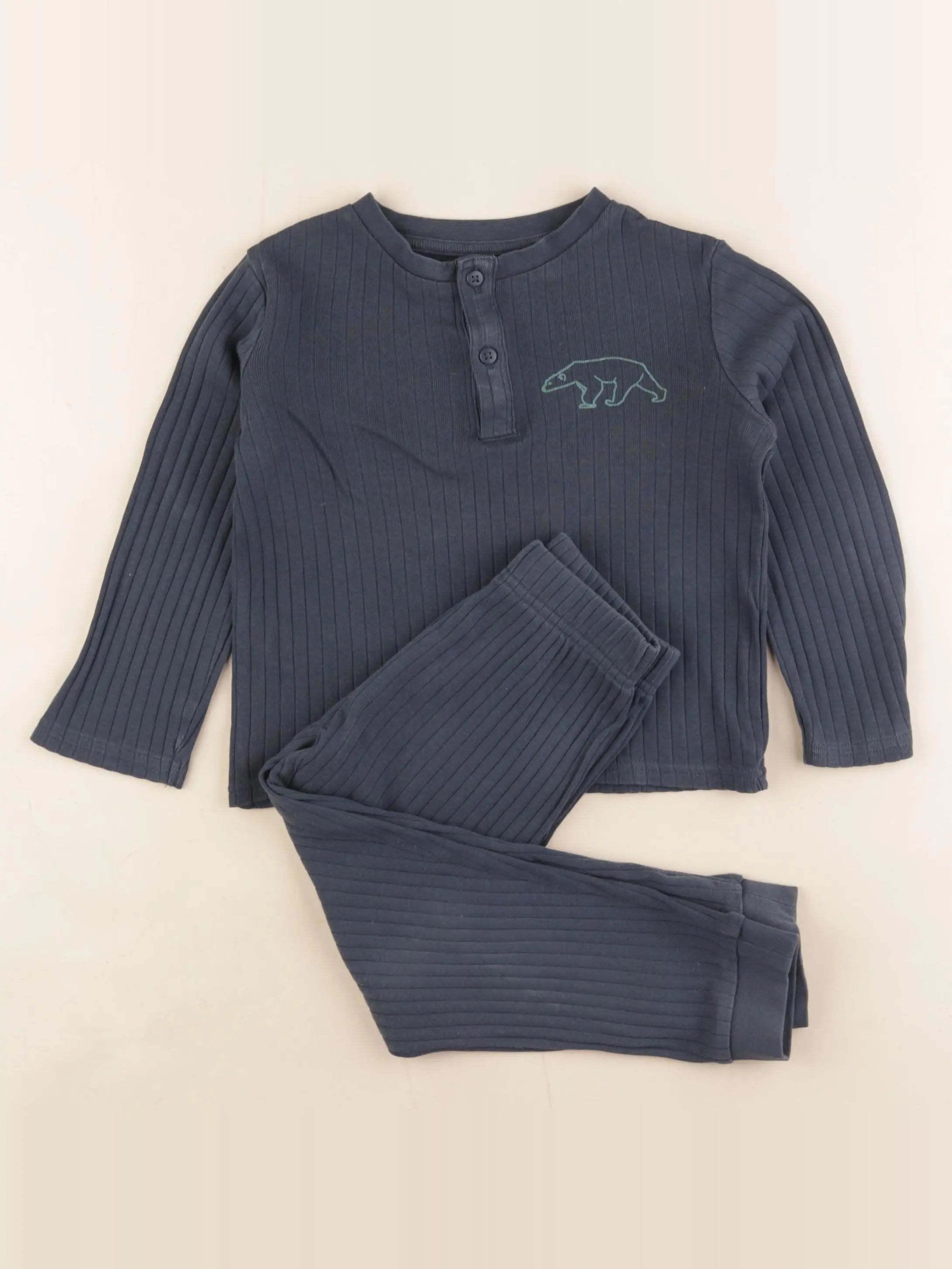 Vertbaudet - pyjama coton bleu - 4 ans