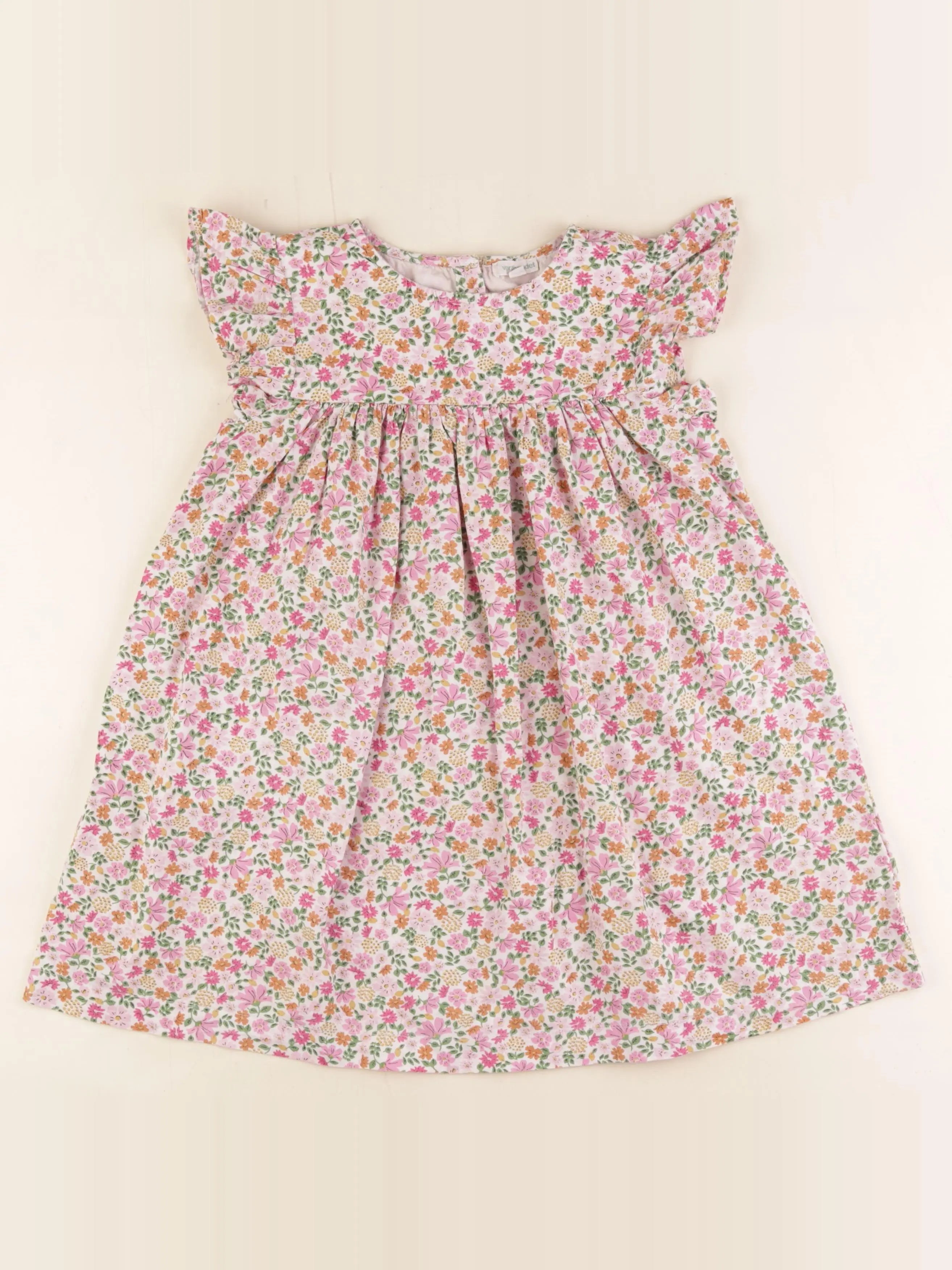 Vertbaudet - robe multicolore - 7 ans