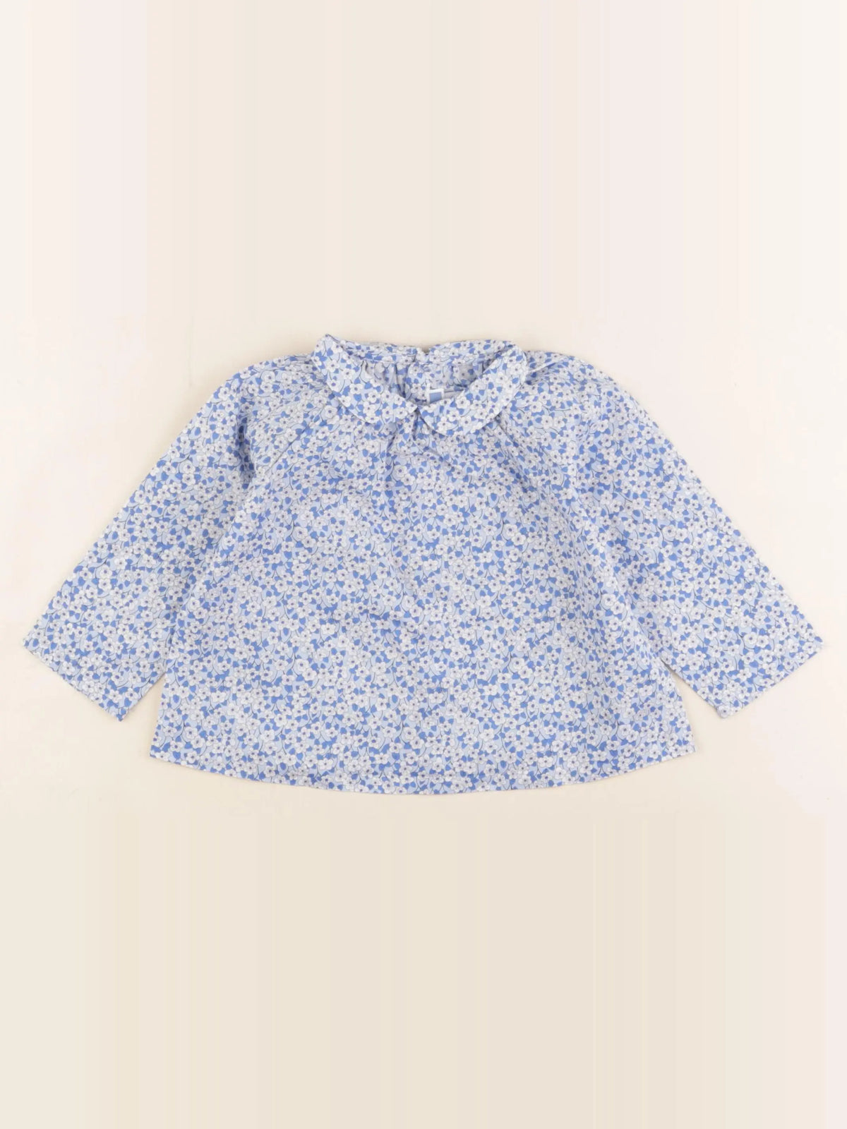 Jacadi - blouse liberty bleu - 12 mois