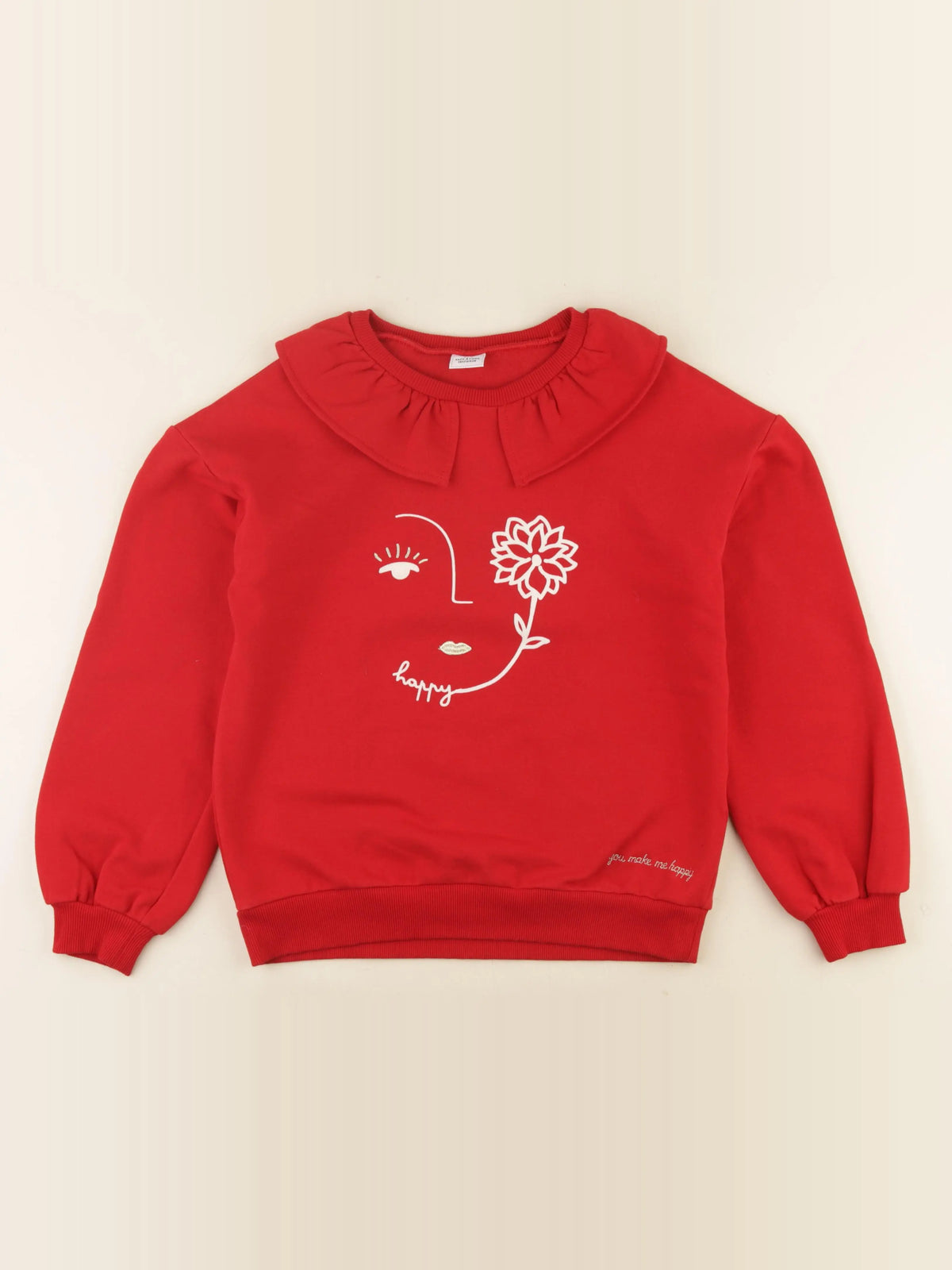 Tape à l'oeil - sweat rouge - 14 ans