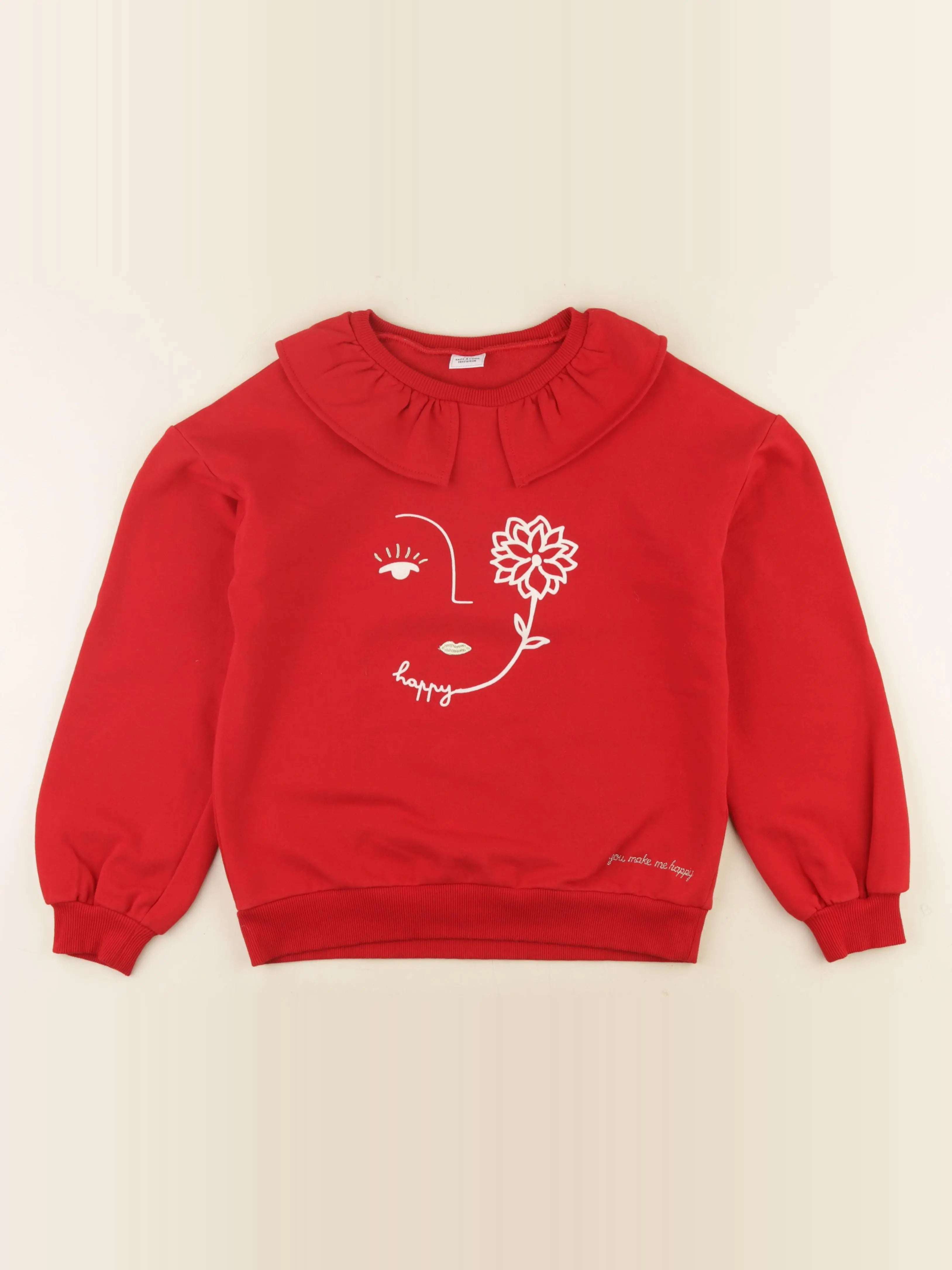 Tape à l'oeil - sweat rouge - 14 ans