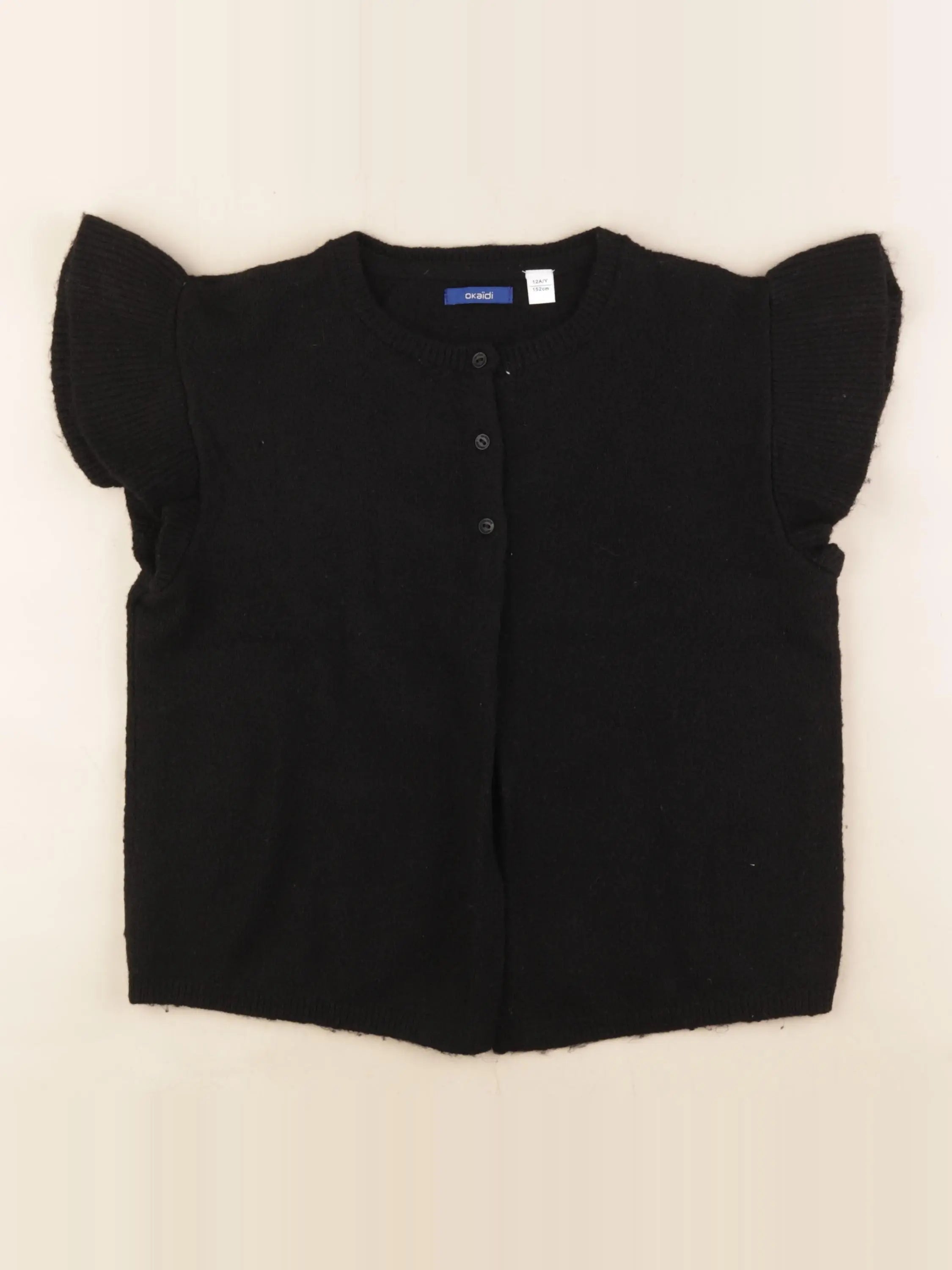 Okaidi - gilet noir - 12 ans