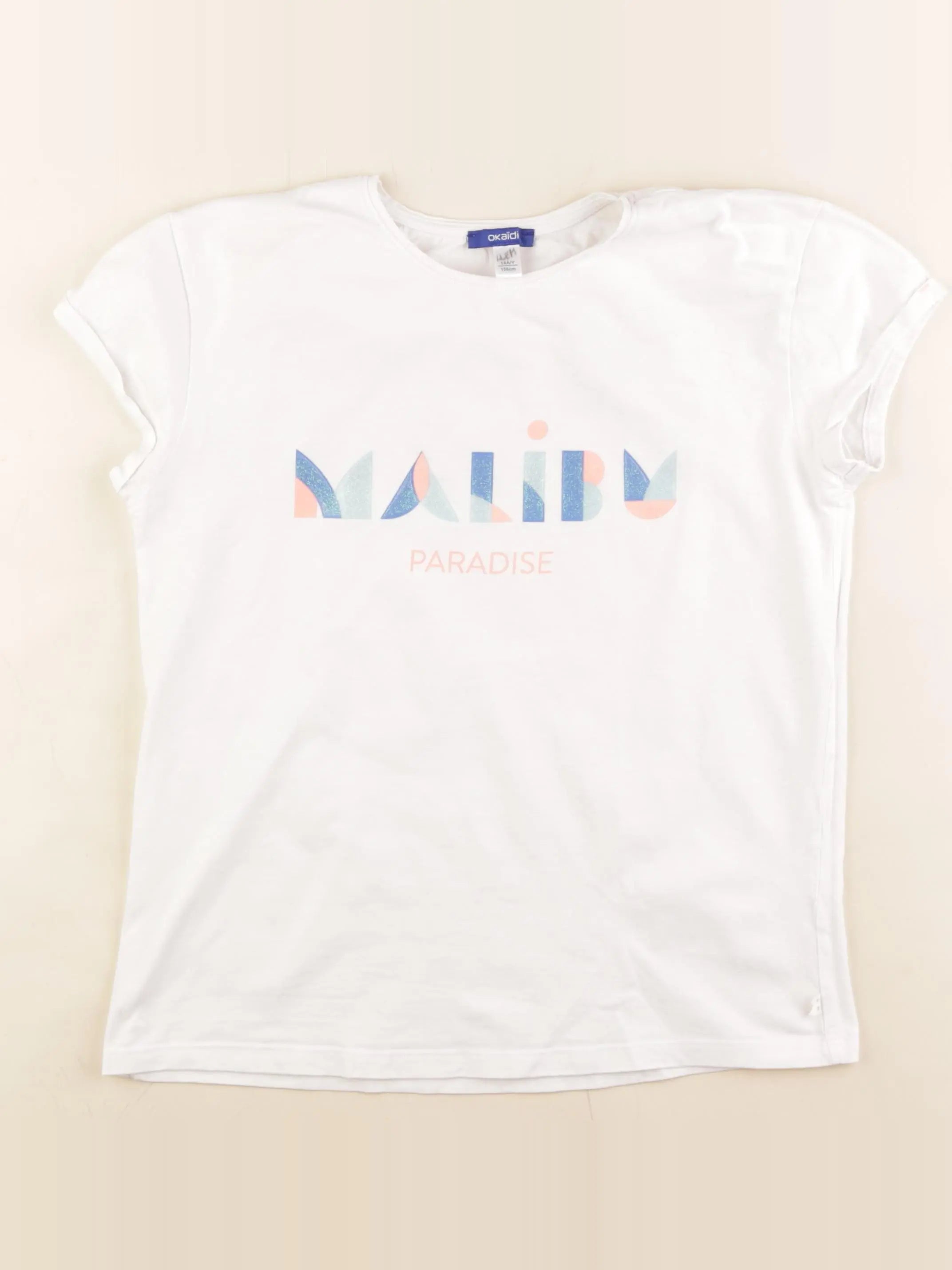 Okaidi - tee-shirt blanc - 14 ans