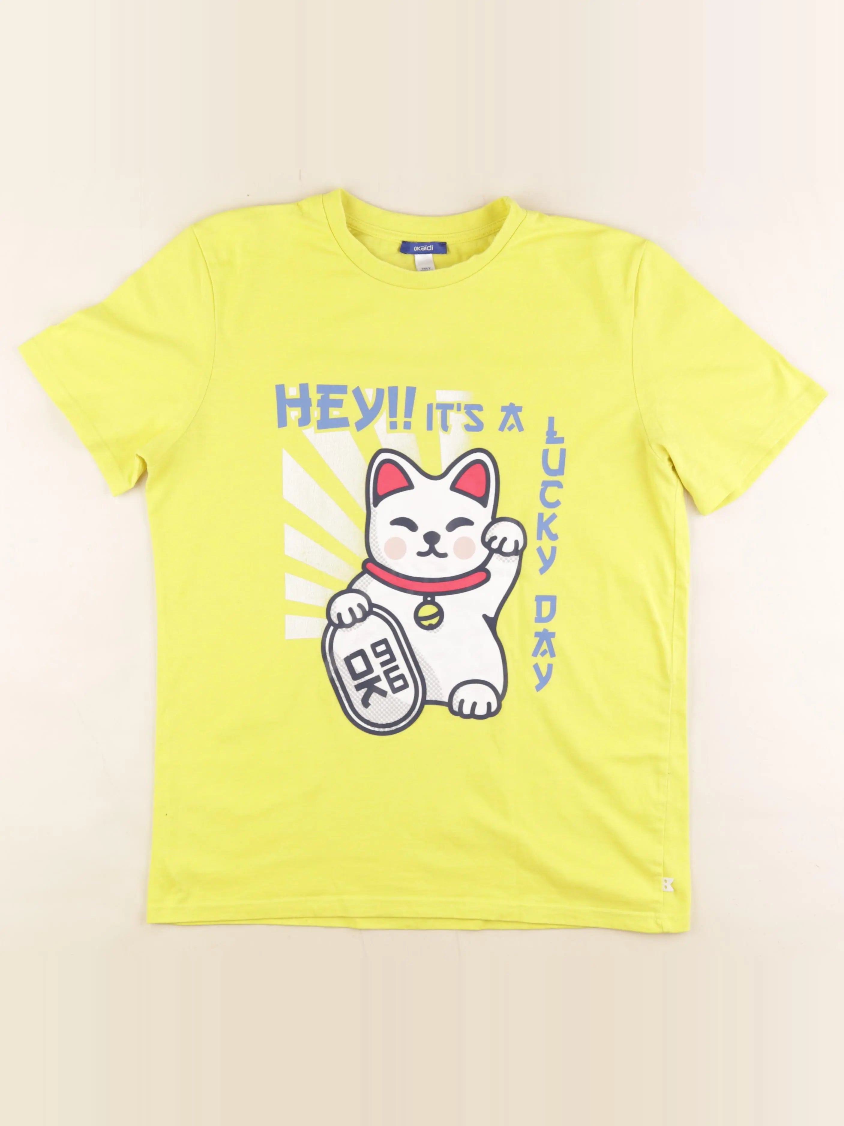 Okaidi - tee-shirt jaune - 14 ans