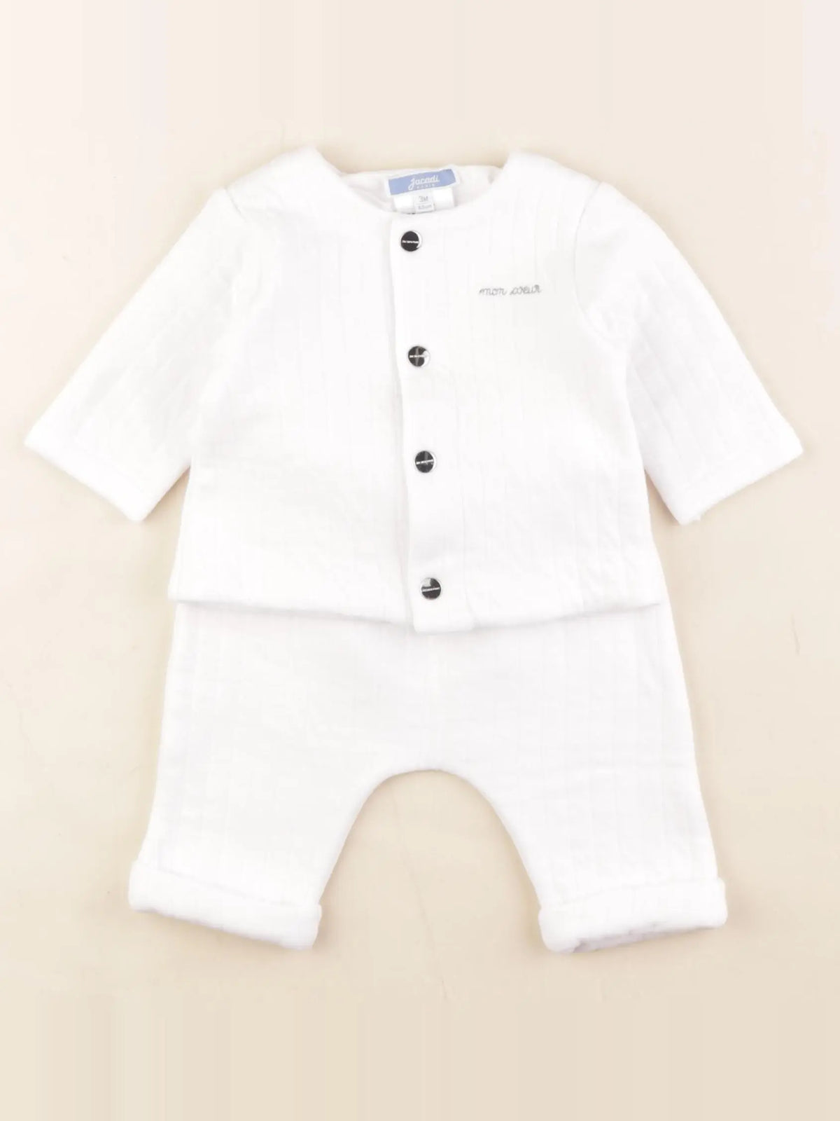 Jacadi - ensemble blanc - 3 mois