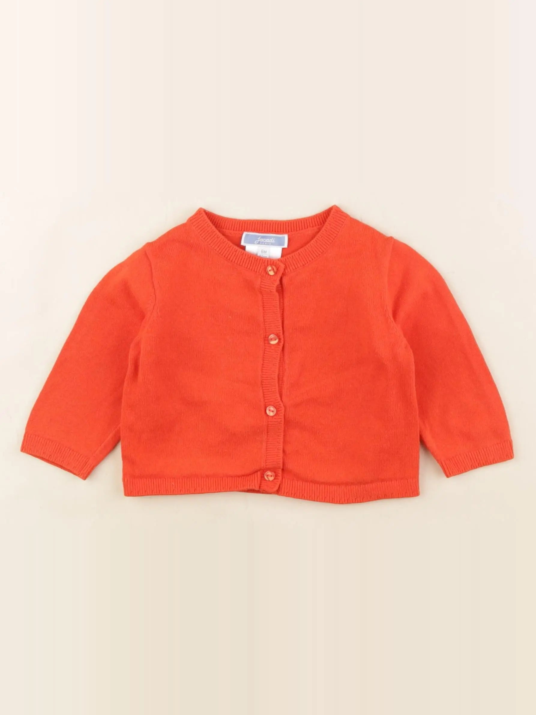 Jacadi - gilet orange - 6 mois