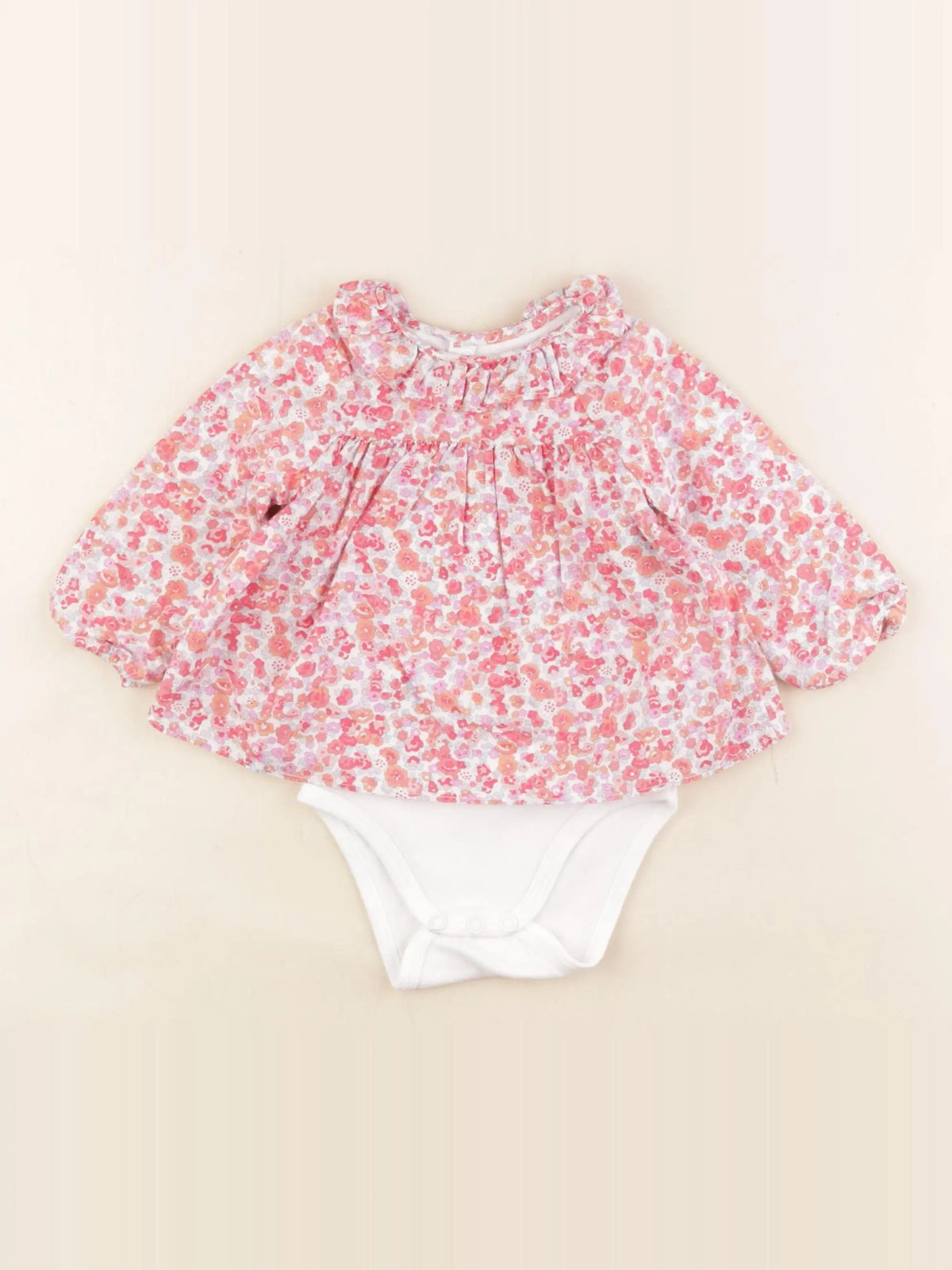 Jacadi - body blouse multicolore - 6 mois