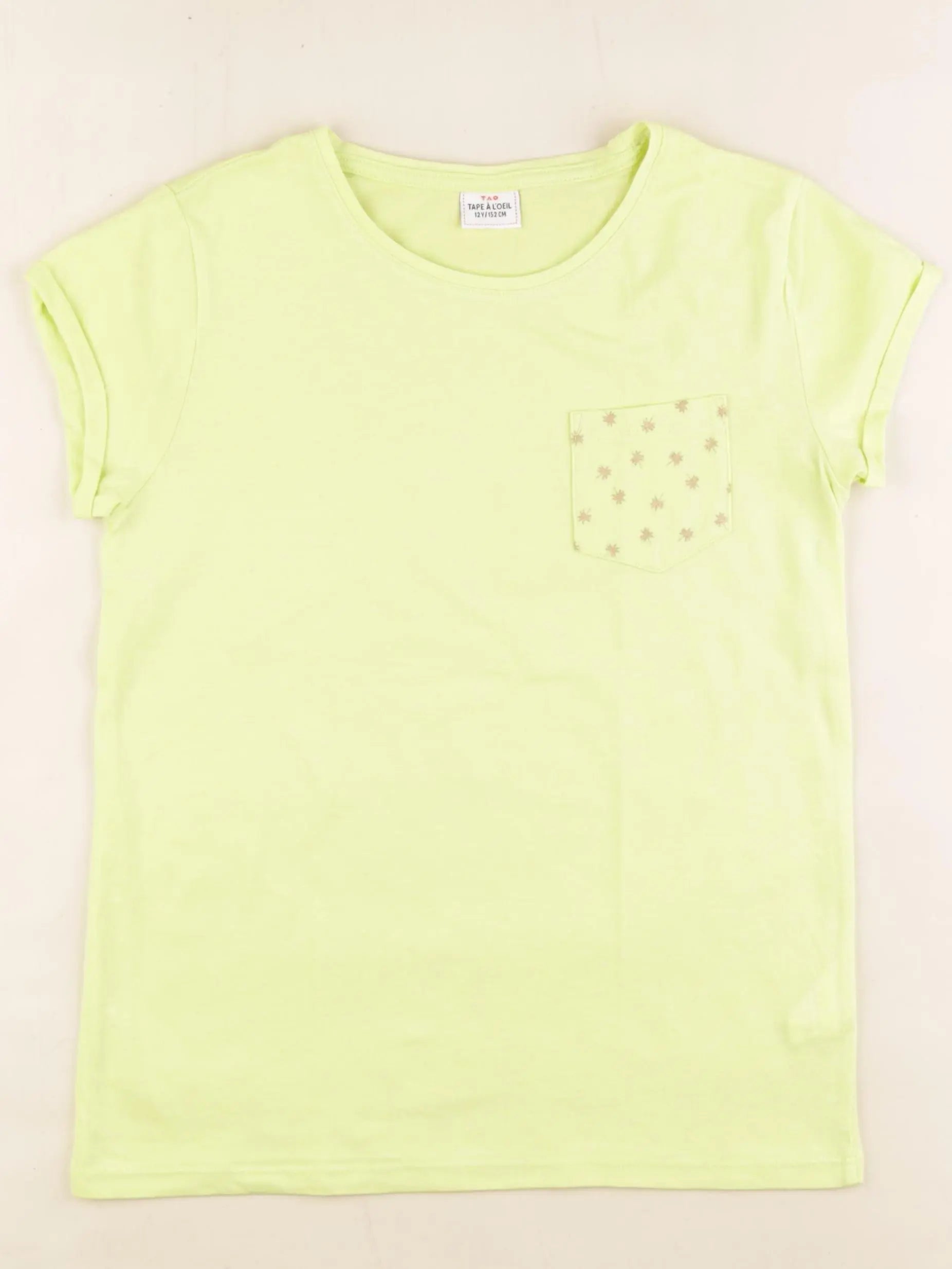 Tape à l'oeil - tee-shirt jaune fluo - 12 ans