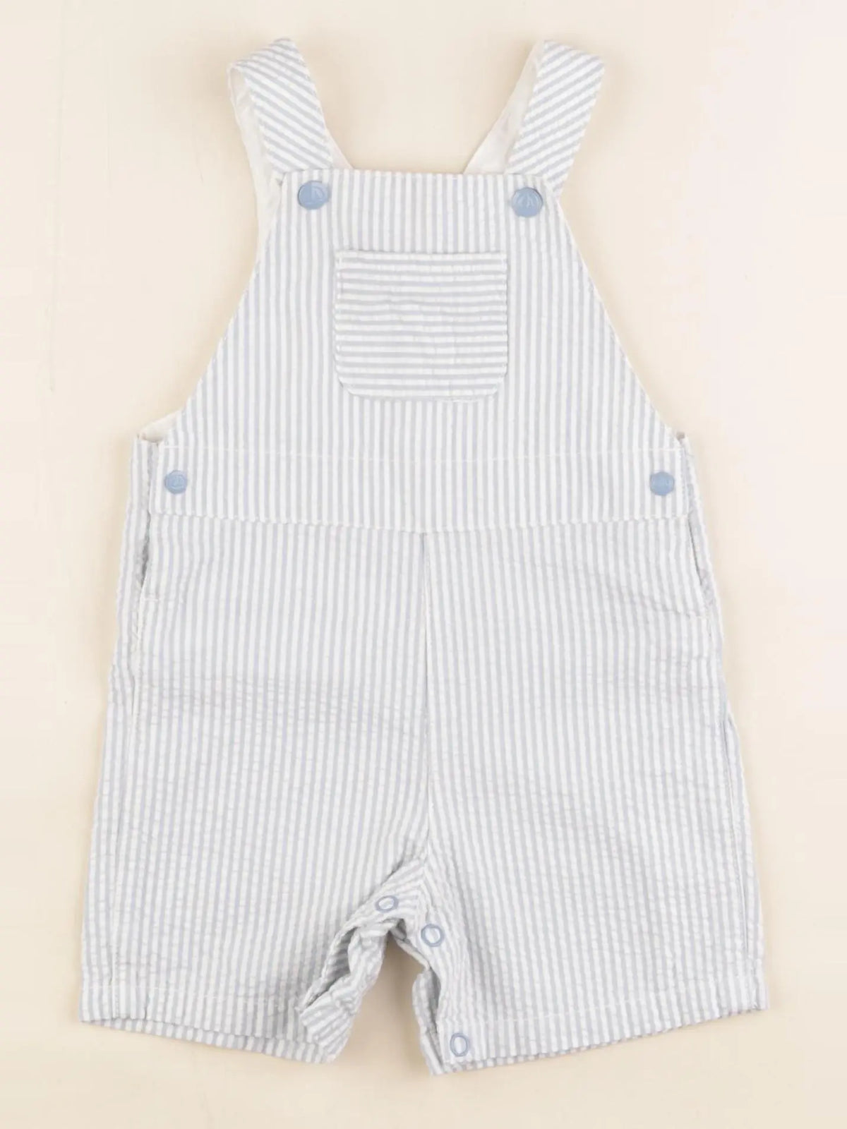 Petit Bateau - salopette blanc, bleu - 6 mois