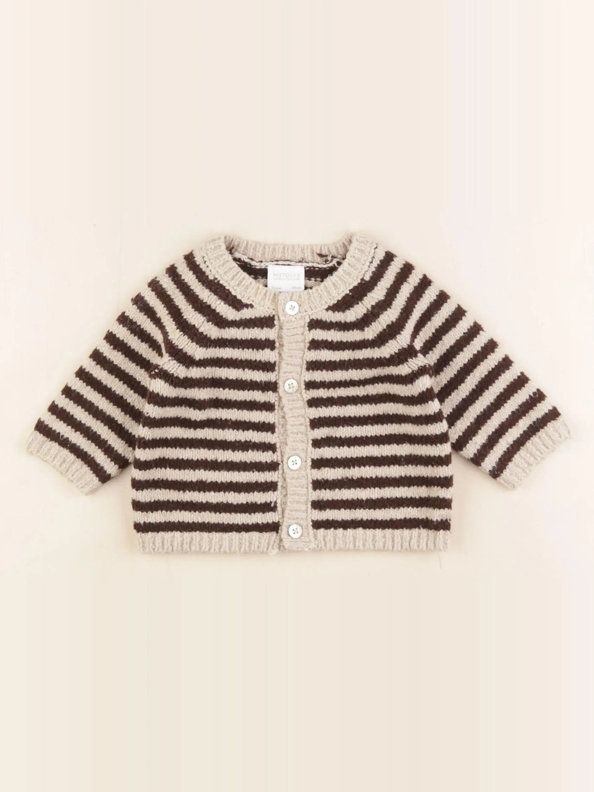 Natalys - gilet beige, marron - 3 mois