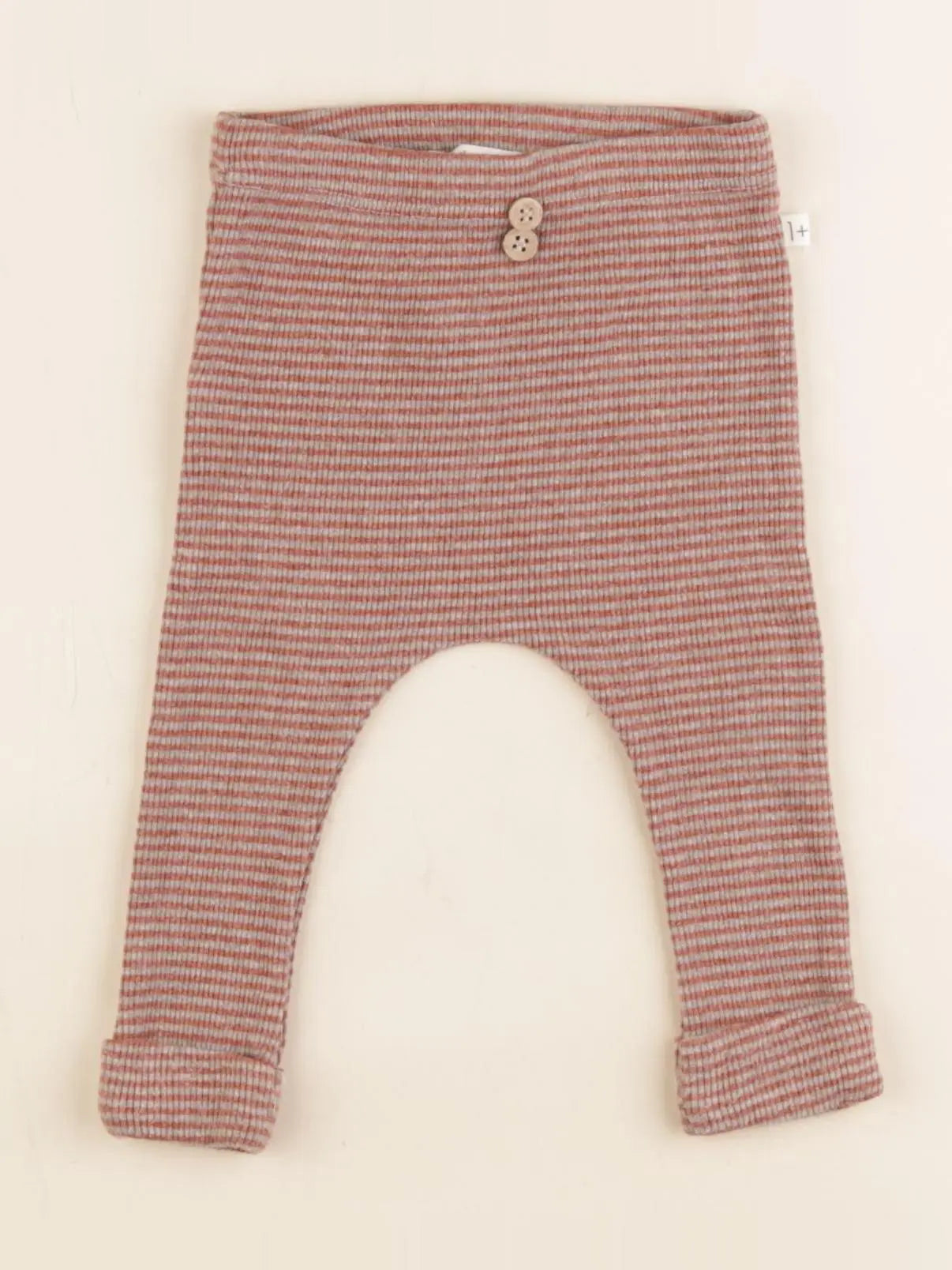 1+ In the family - sarouel marron, gris - 6 mois