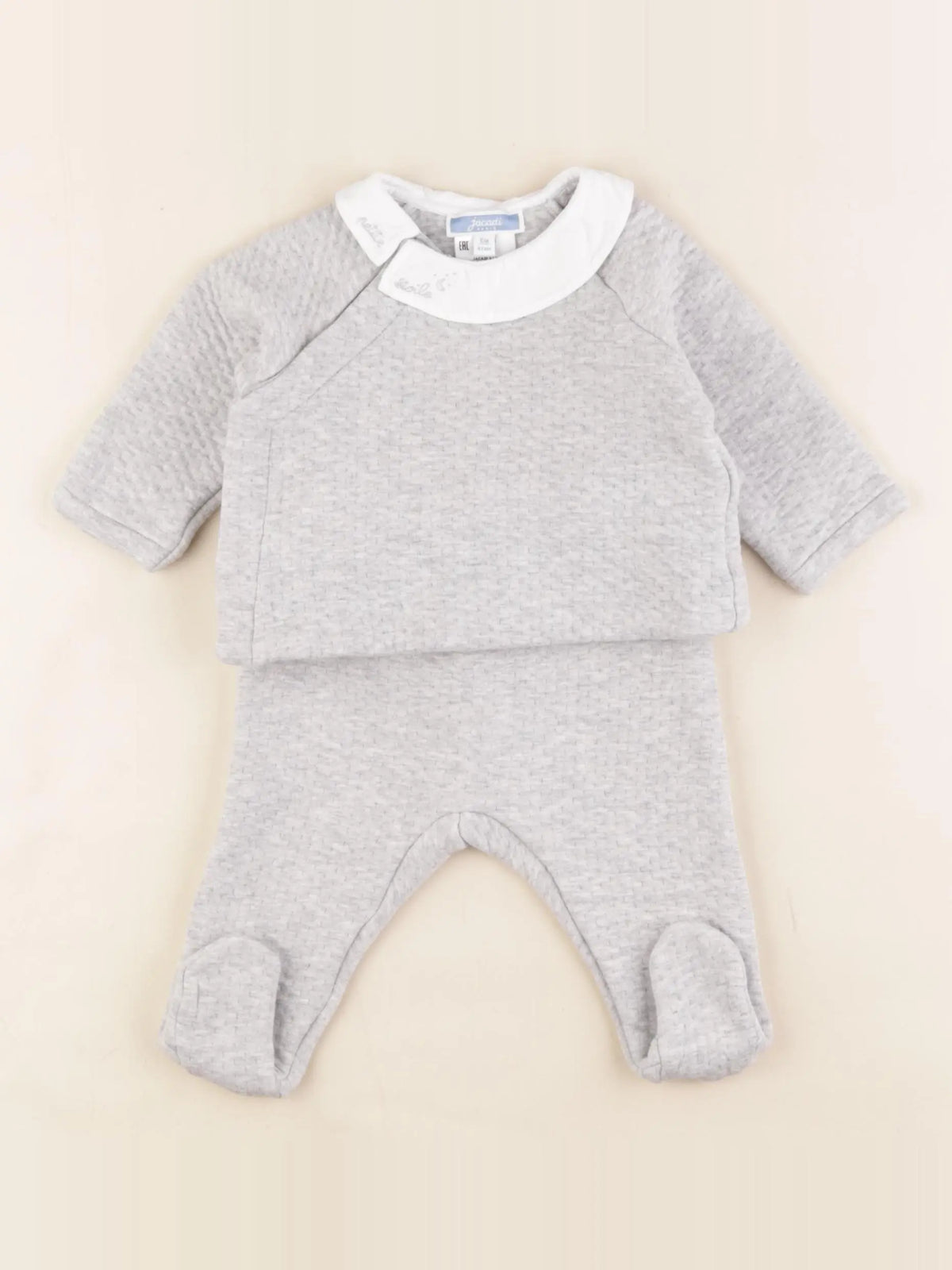 Jacadi - ensemble gris - 6 mois
