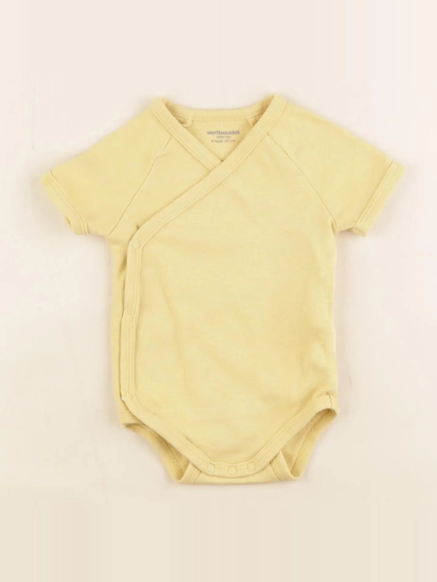 Vertbaudet - body jaune - 6 mois