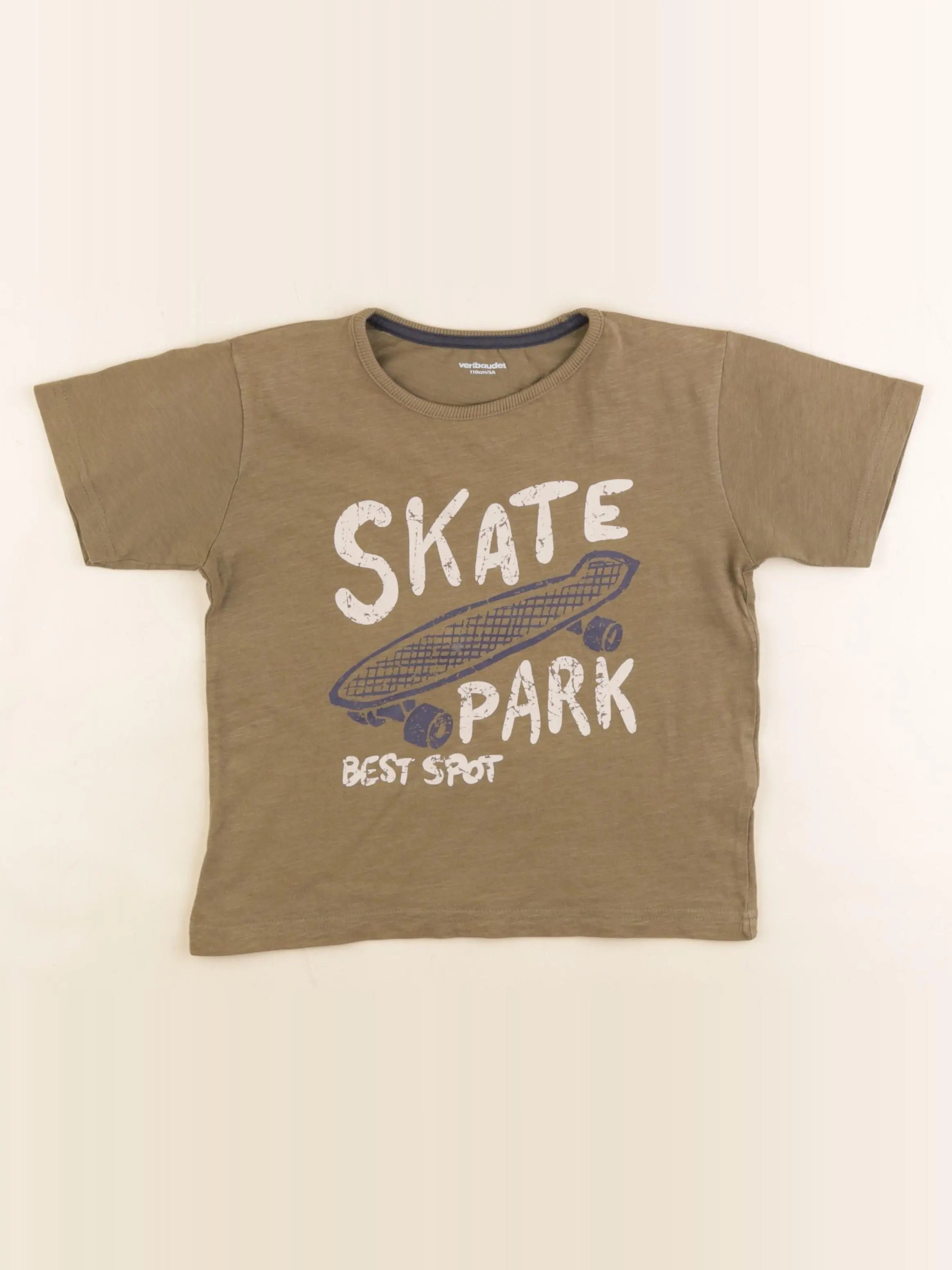 Vertbaudet - tee-shirt vert - 5 ans