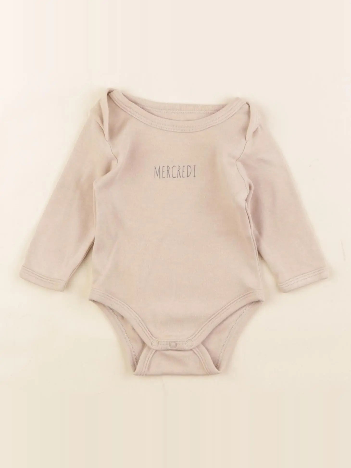 Vertbaudet - body beige - 3 mois