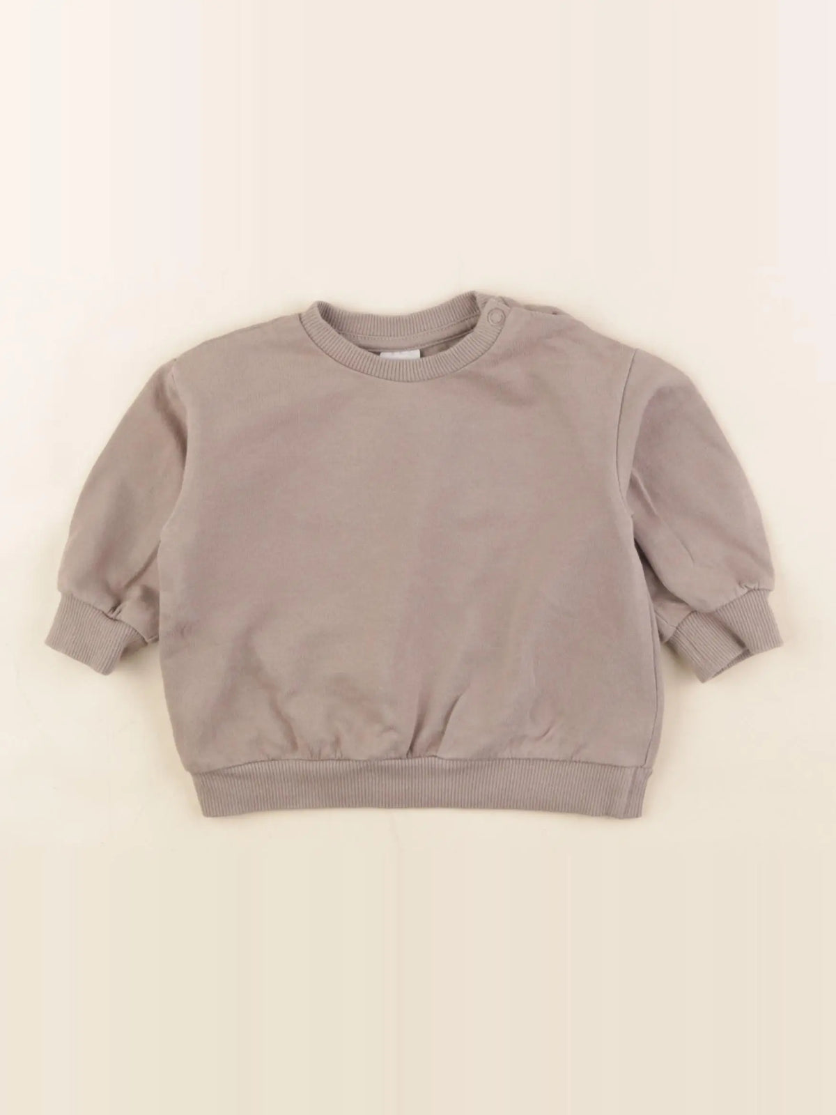 H&M - sweat marron - 2/4 mois