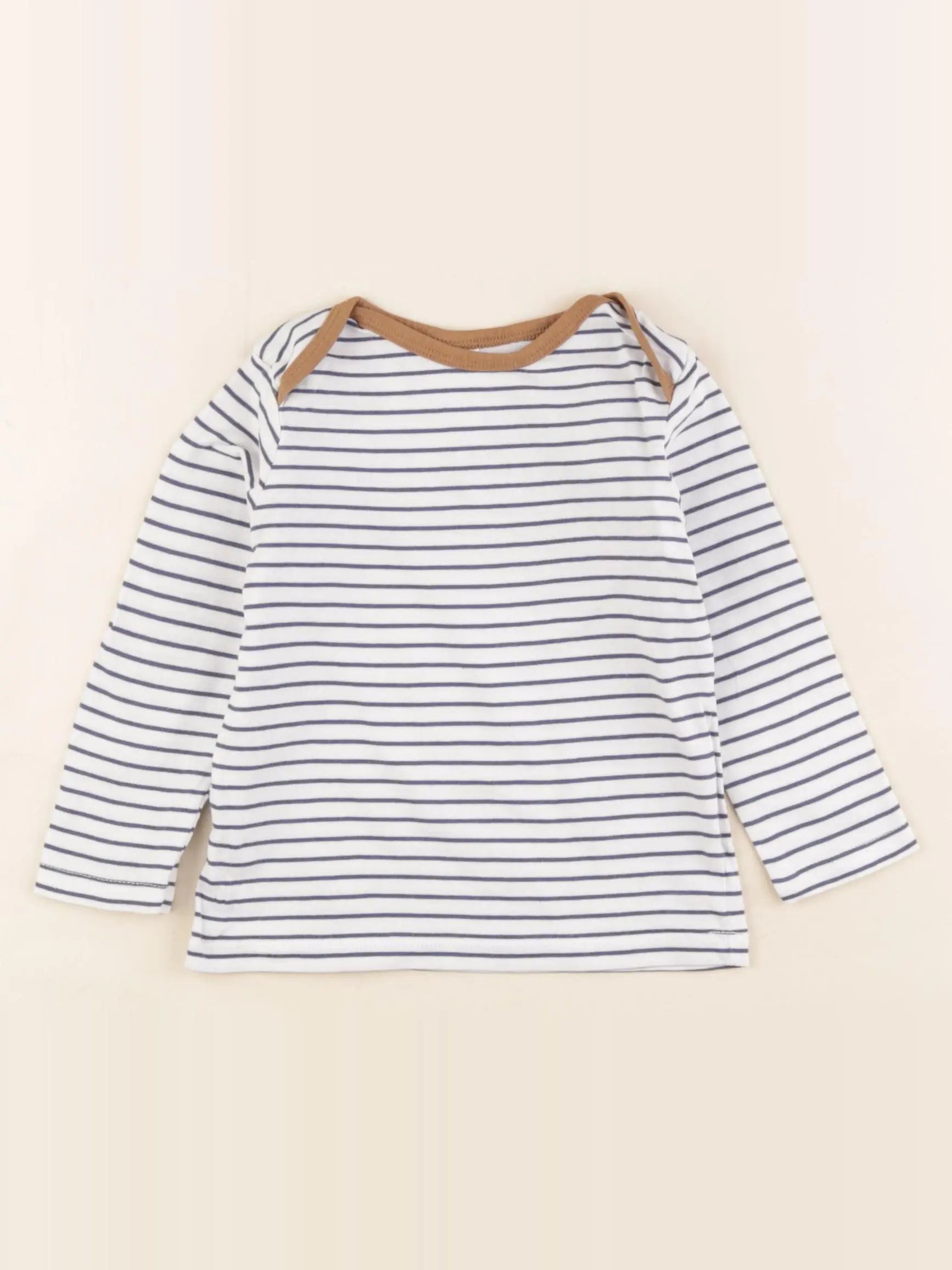H&M - maillot de corps blanc, bleu - 6/9 mois