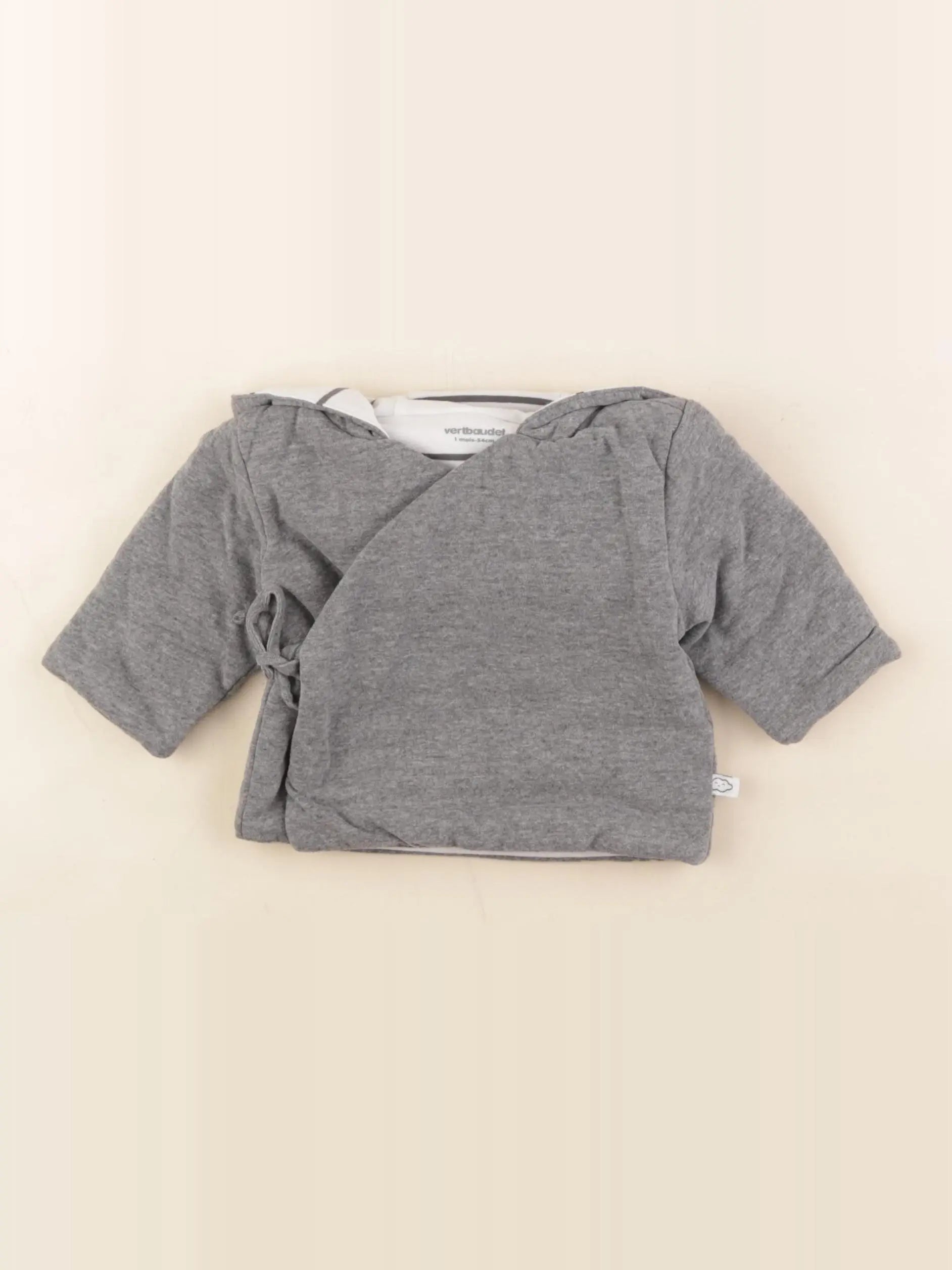 Vertbaudet - veste gris - 1 mois