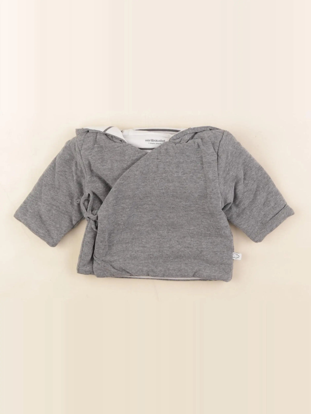 Vertbaudet - veste gris - 1 mois