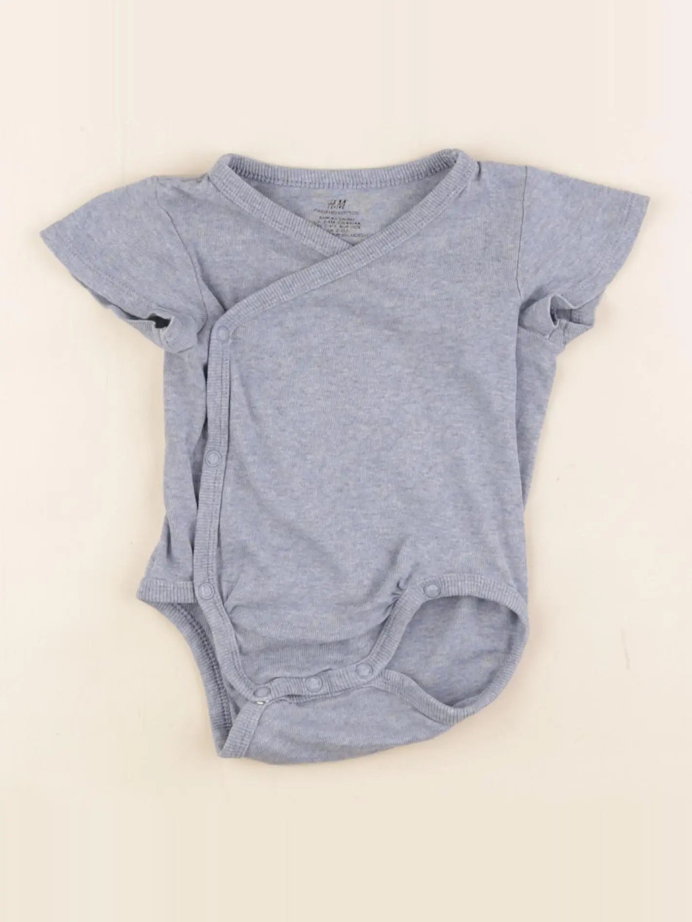 H&M - body bleu - 2/4 mois