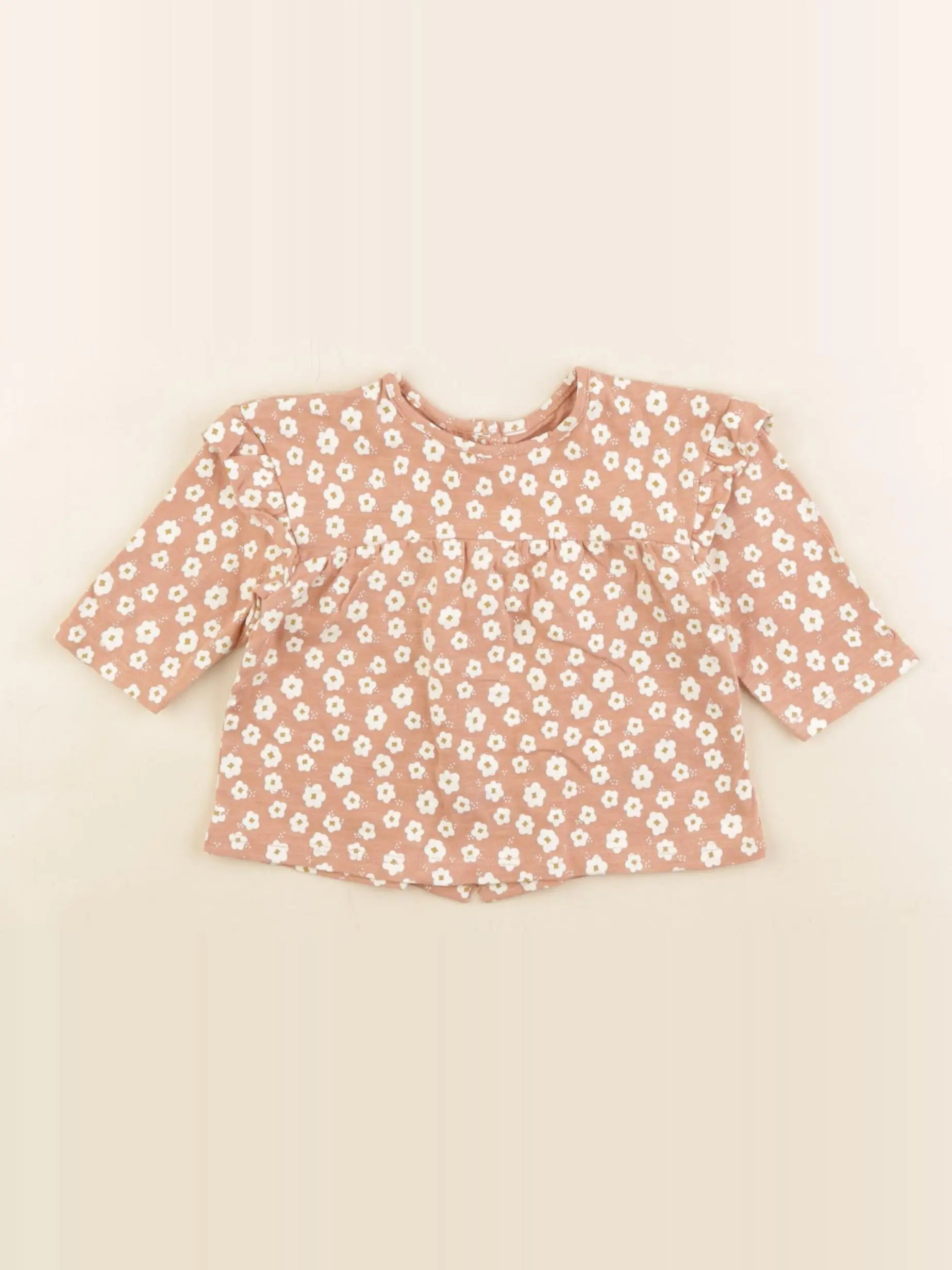 Vertbaudet - tee-shirt marron - 3 mois