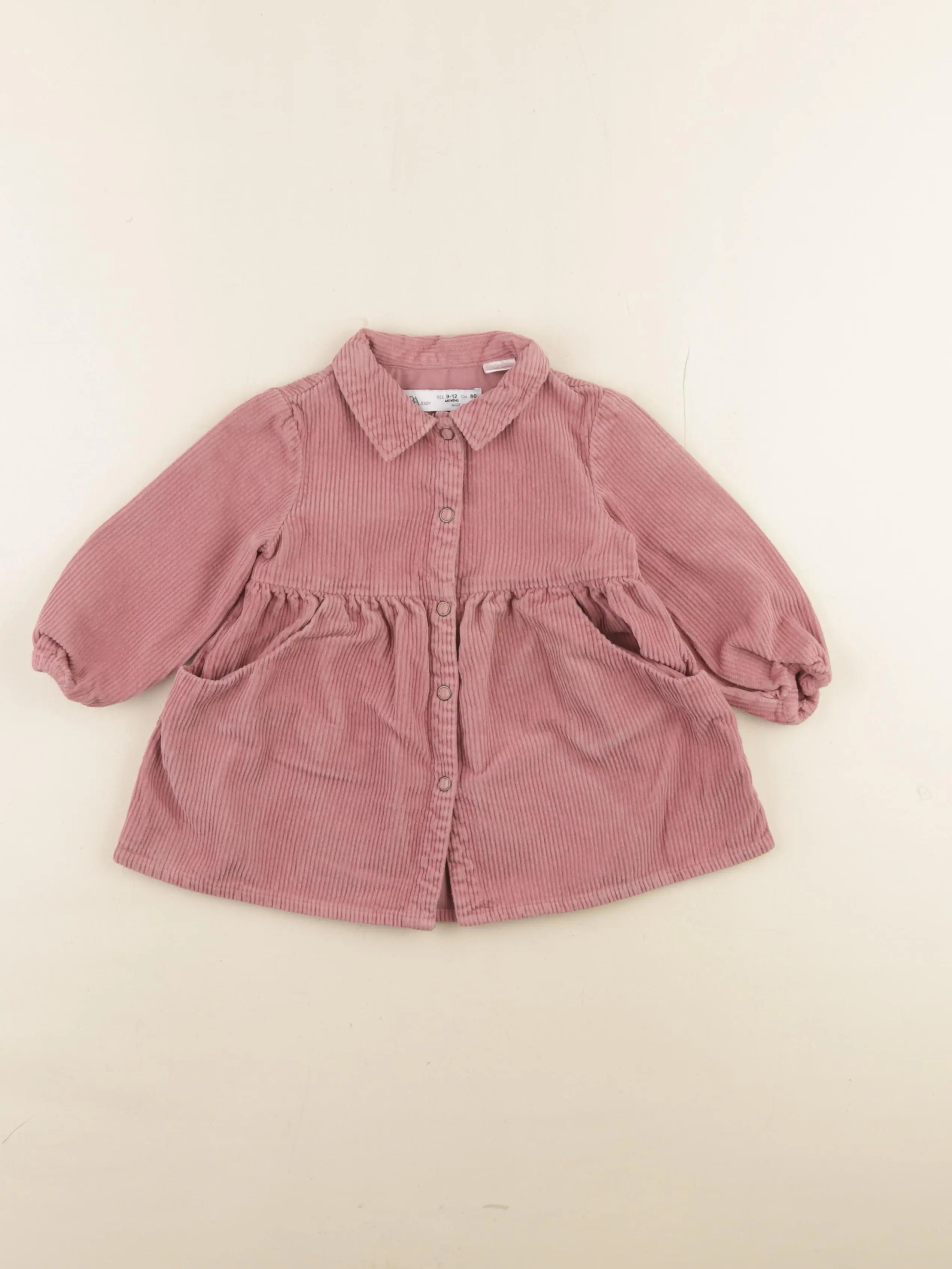 Zara - robe rose - 9/12 mois