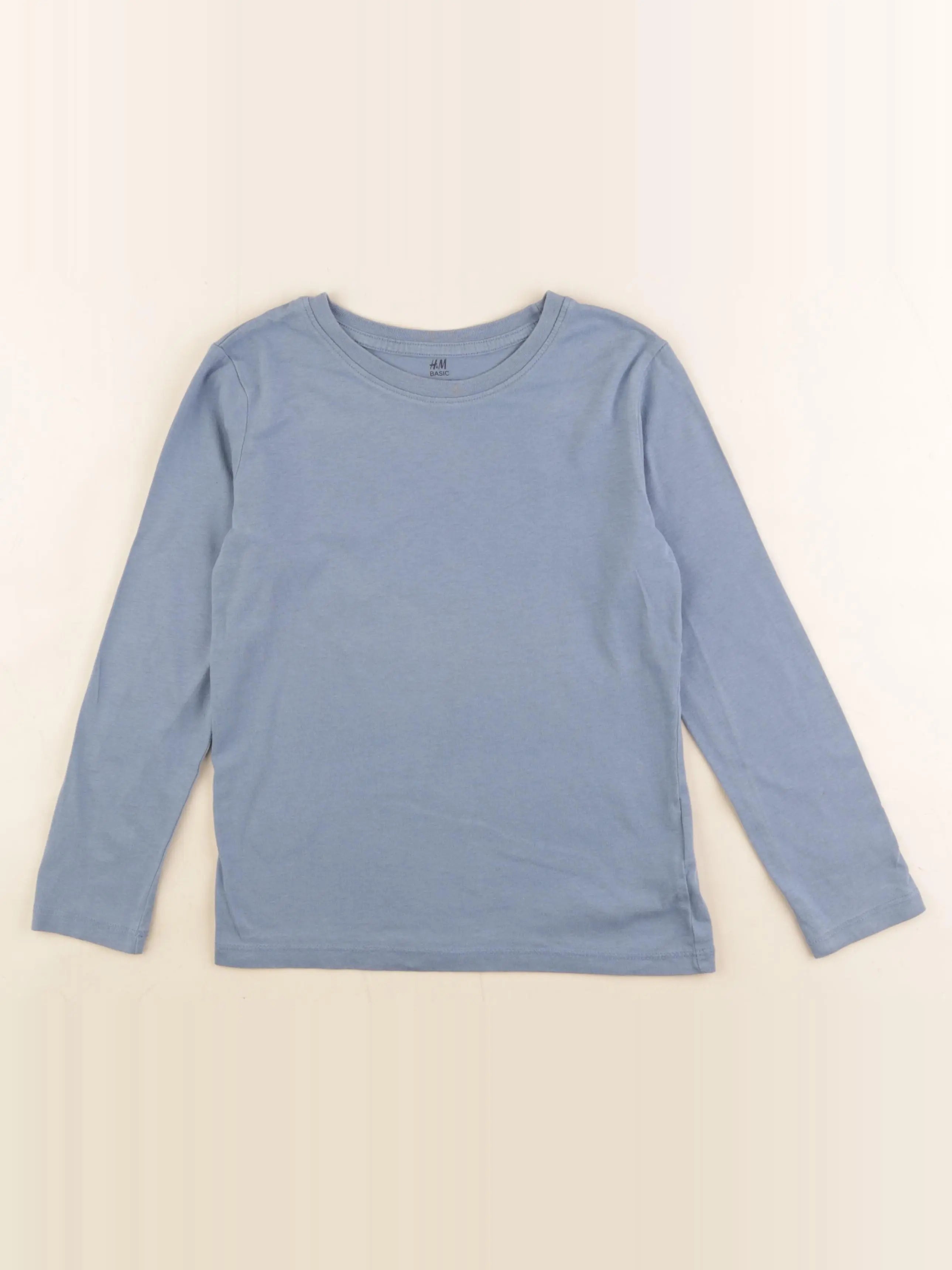 H&M - tee-shirt bleu - 6/8 ans