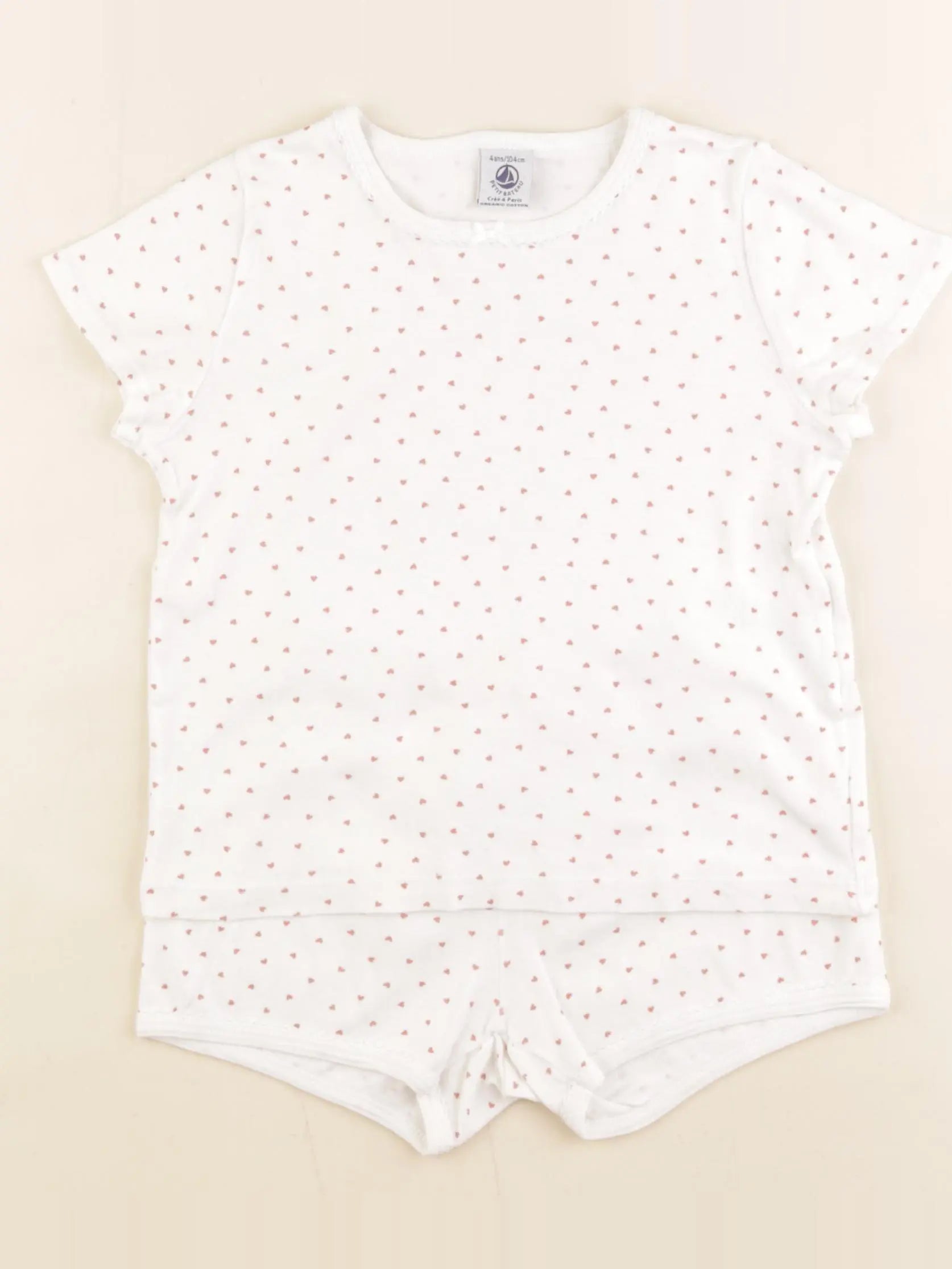 Petit Bateau - pyjama coton blanc - 4 ans