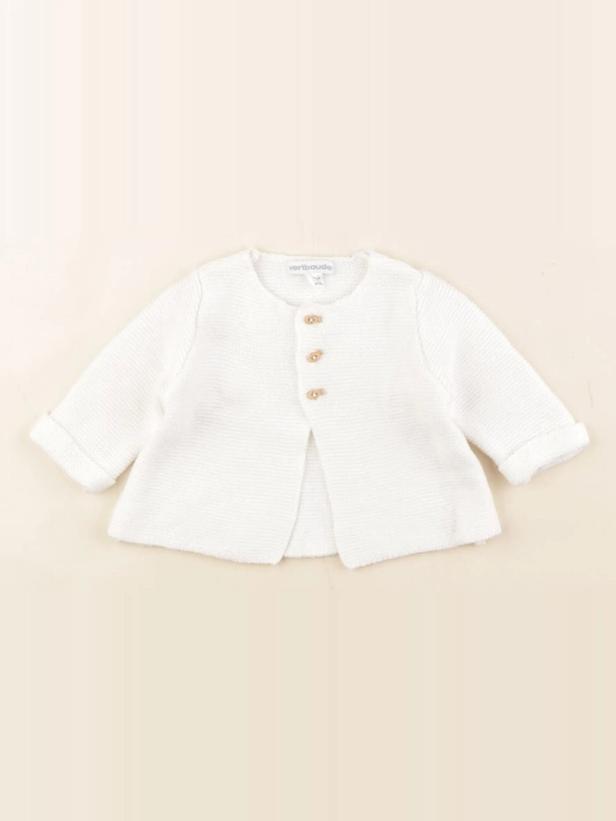 Vertbaudet - gilet blanc - 1 mois