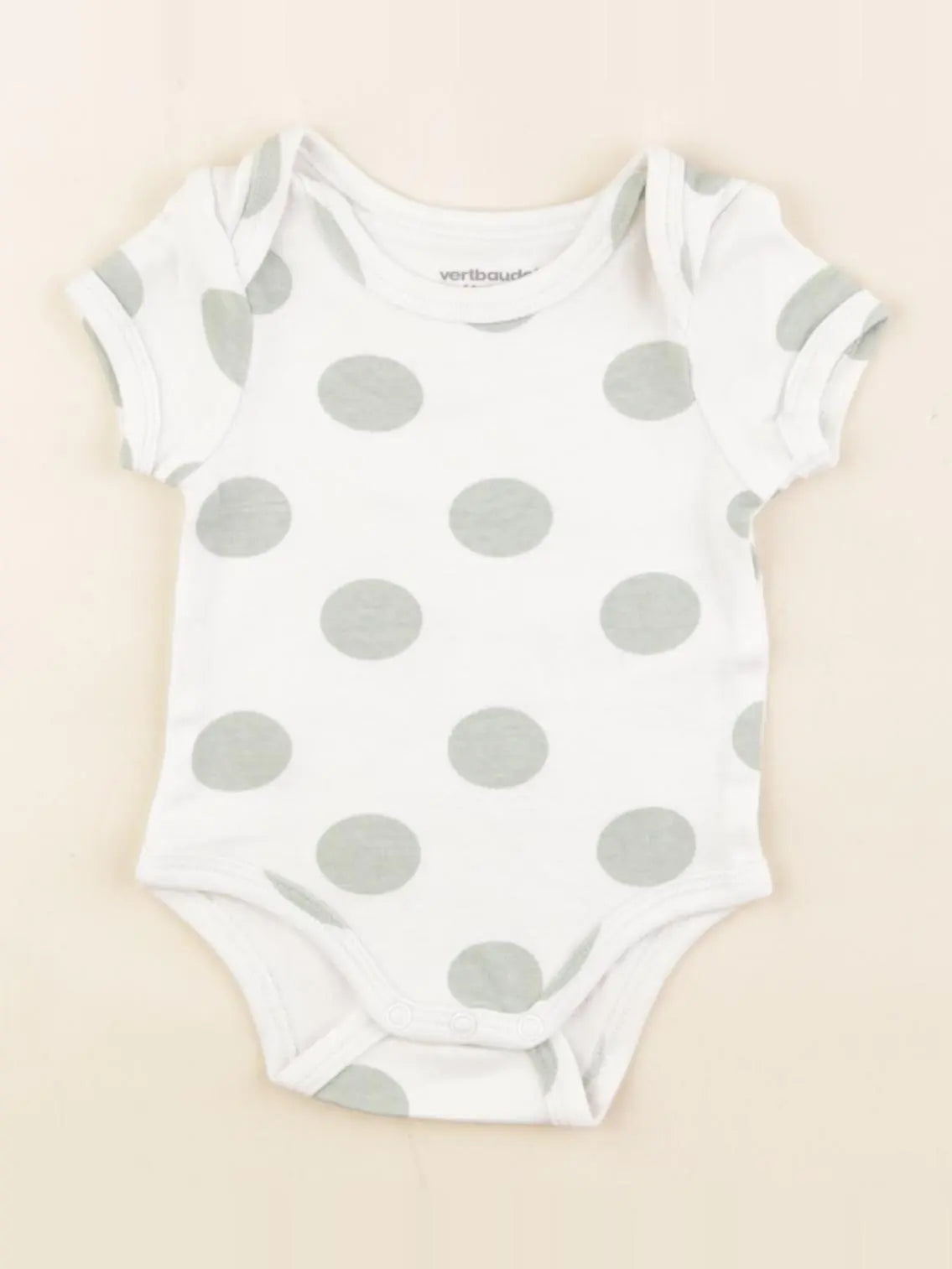 Vertbaudet - body blanc, vert - 1 mois