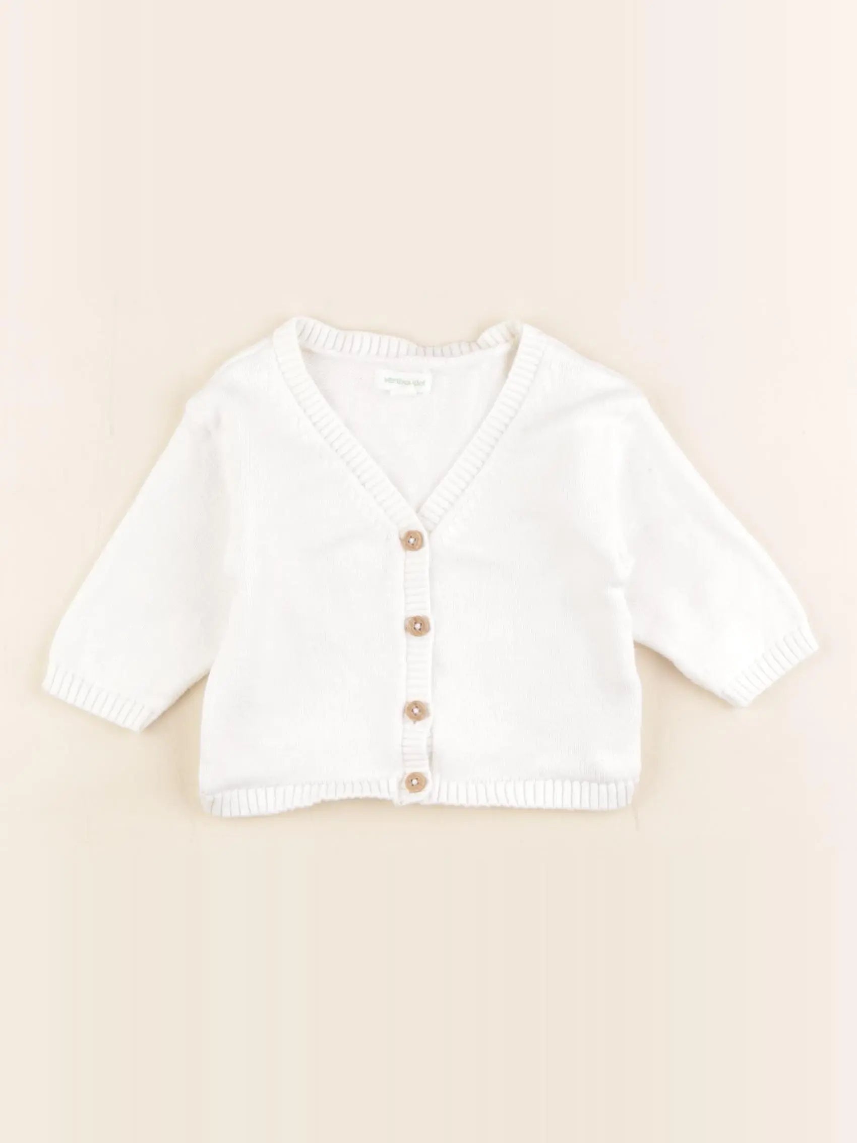 Vertbaudet - gilet blanc - 3 mois