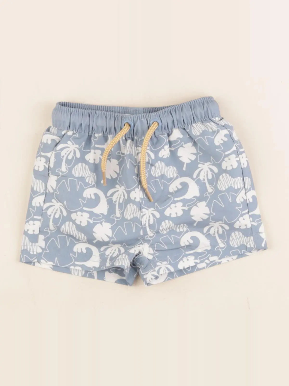 Vertbaudet - maillot de bain bleu, blanc - 3 mois