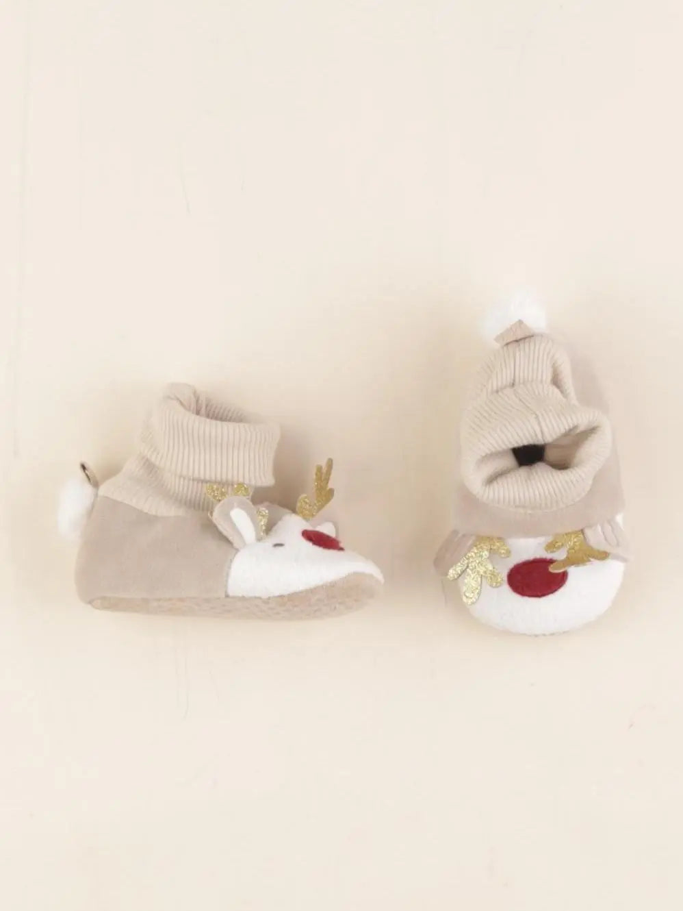 Vertbaudet - chaussons beige - pointure 18