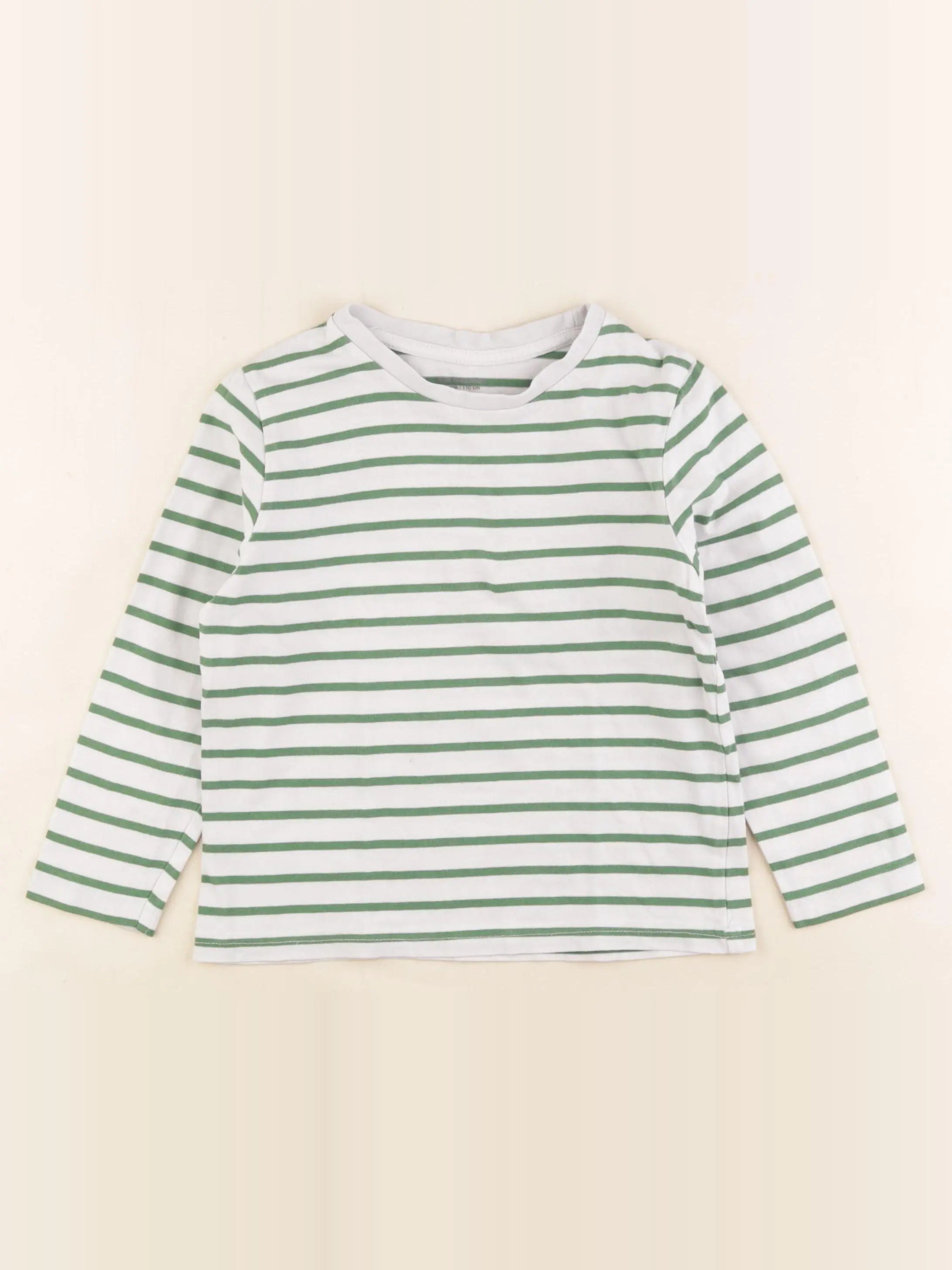 Vertbaudet - tee-shirt blanc, vert - 5 ans
