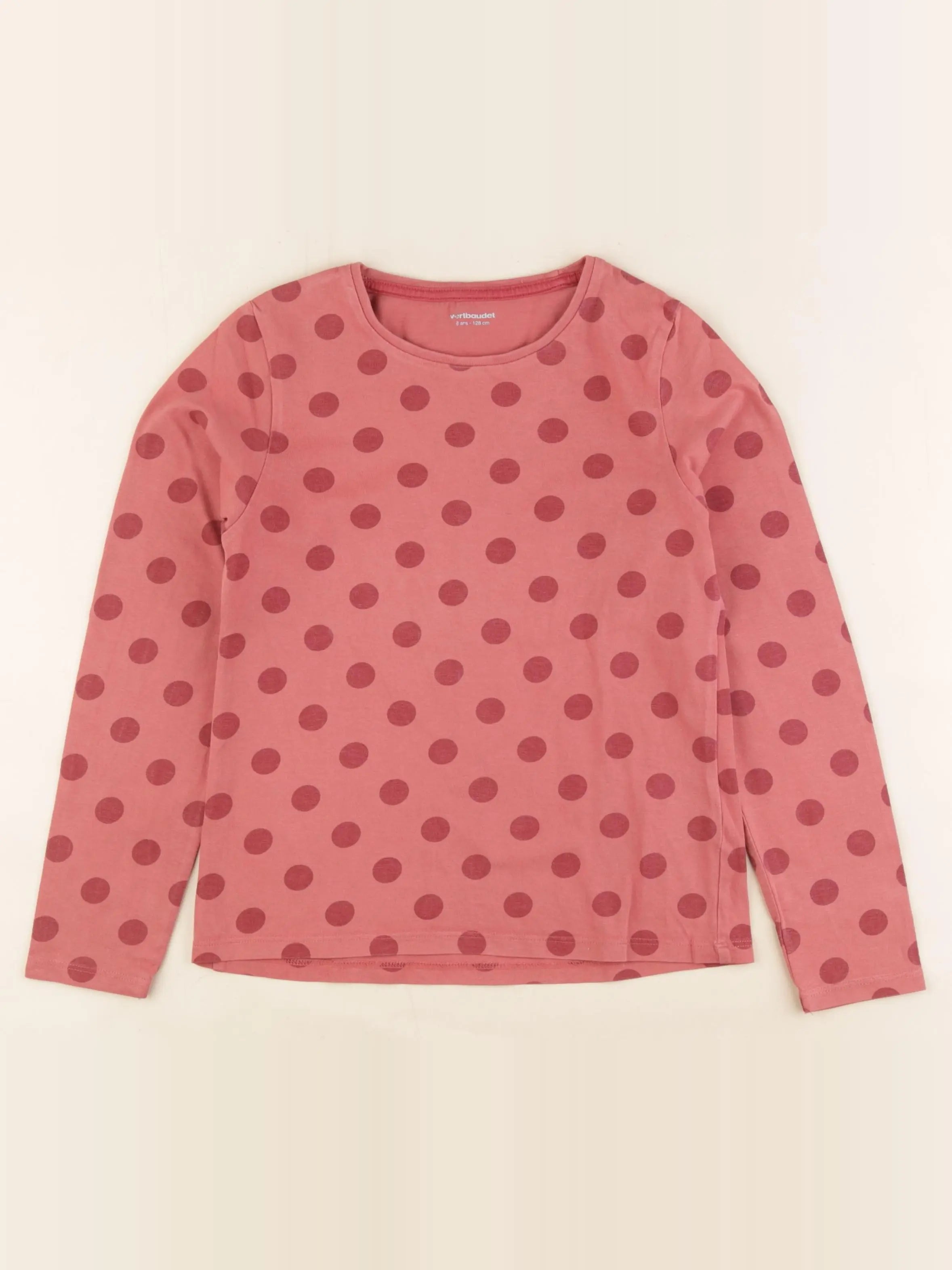 Vertbaudet - tee-shirt rose - 8 ans