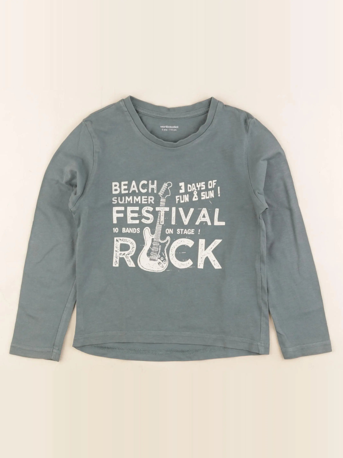 Vertbaudet - tee-shirt vert - 5 ans