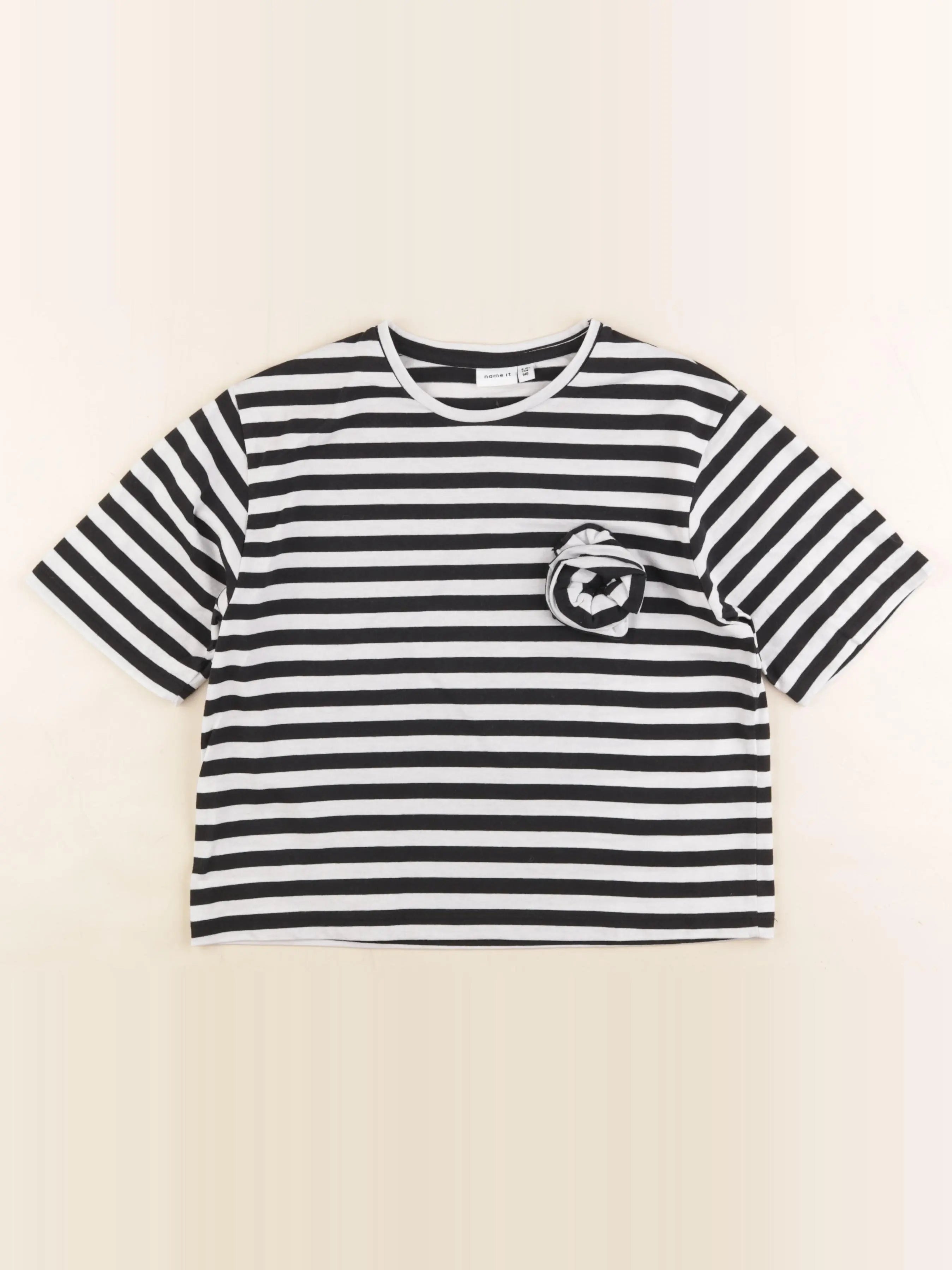 Name it - tee-shirt bleu, blanc - 9/10 ans