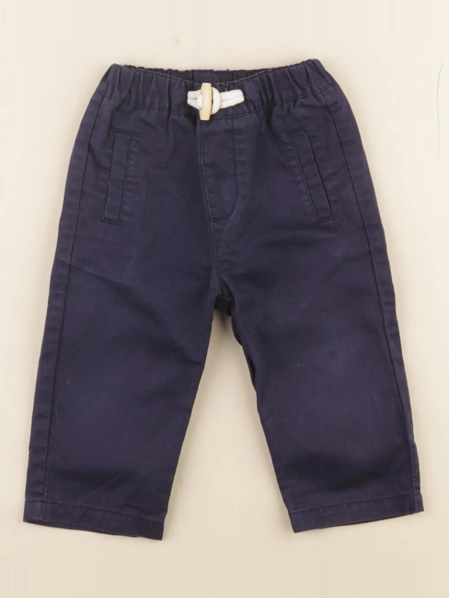 Natalys - pantalon bleu - 12 mois
