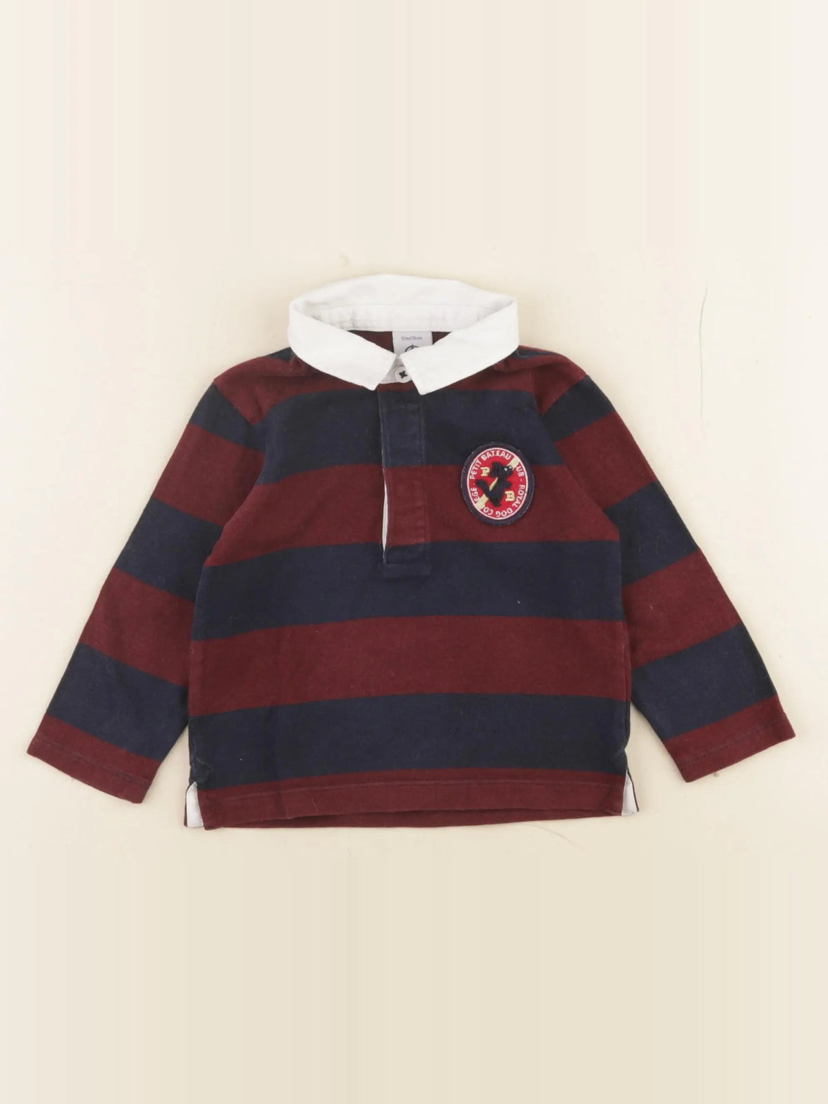 Petit Bateau - polo rouge - 12 mois