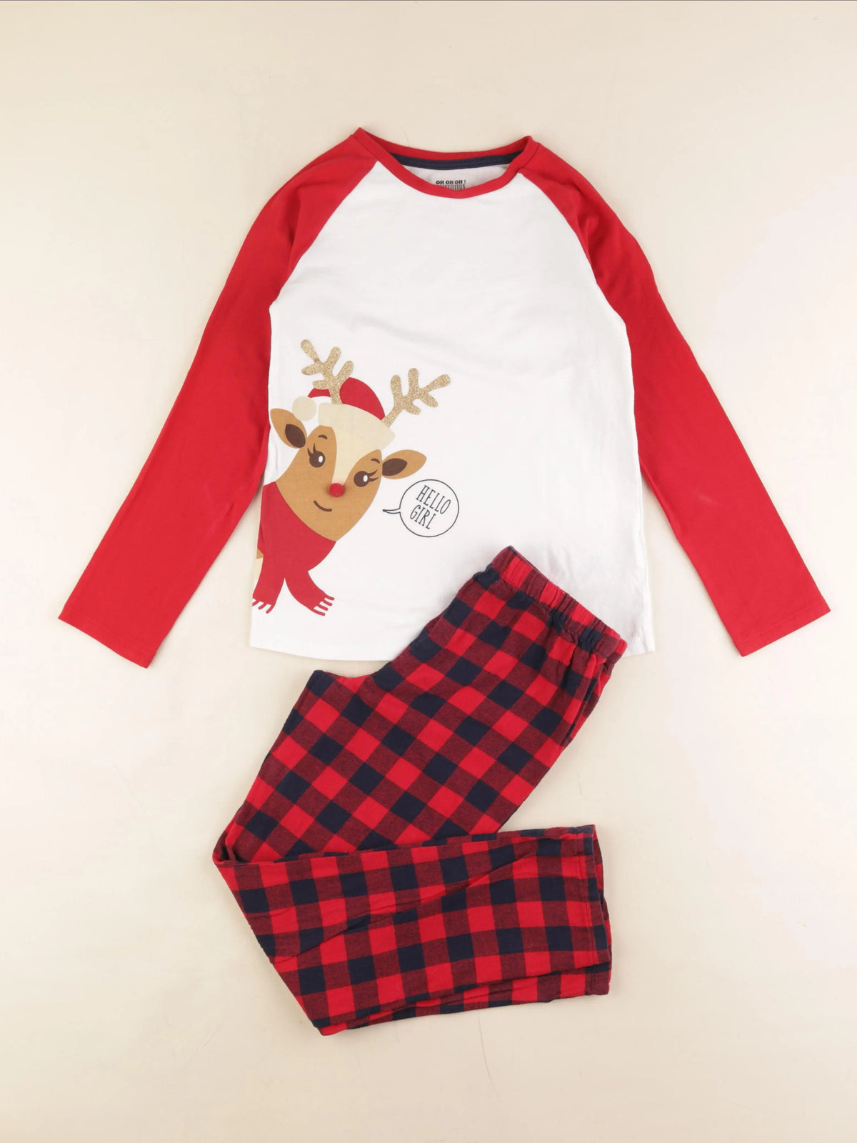 Vertbaudet - pyjama coton rouge - 10 ans
