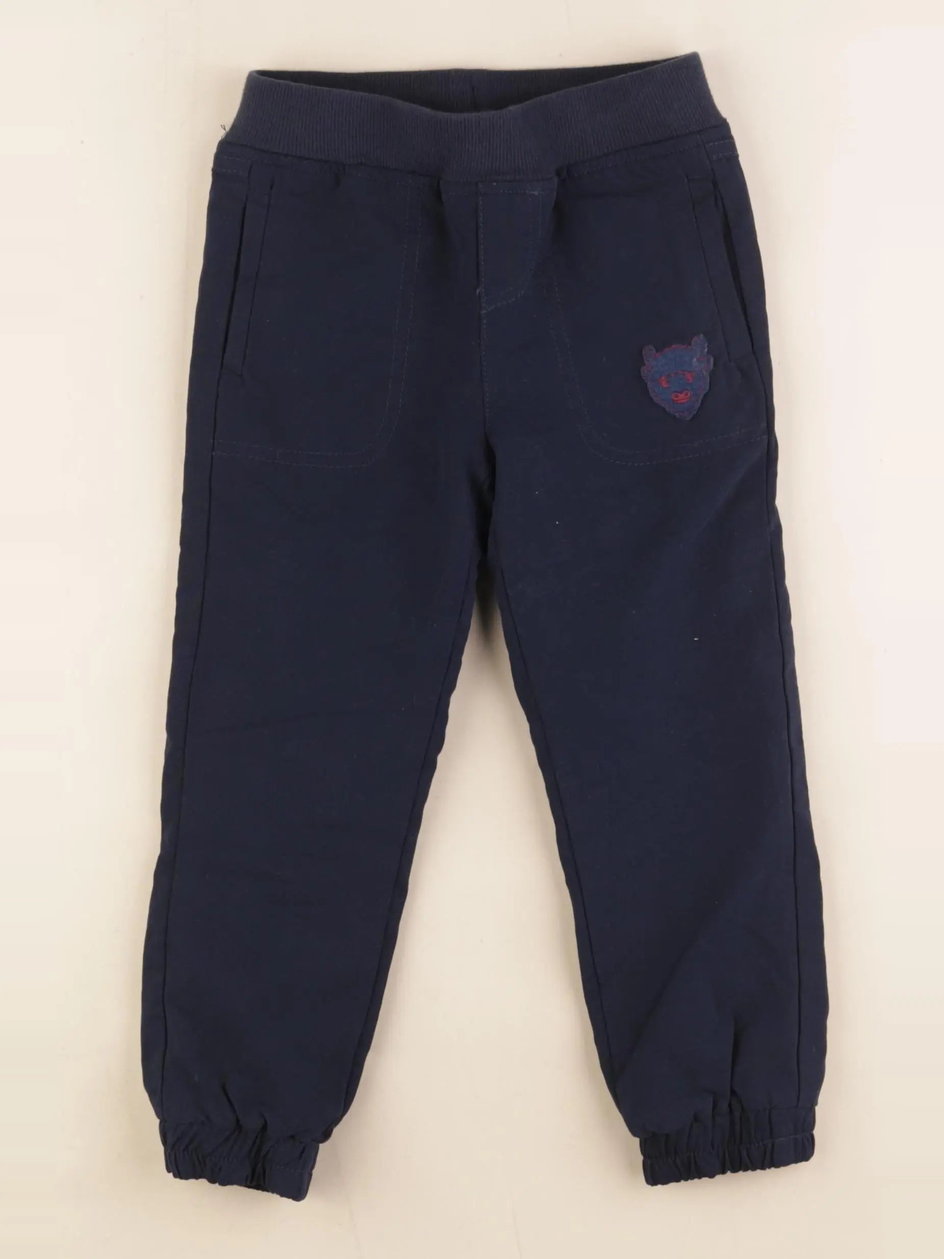 Vertbaudet - pantalon doublé bleu - 4 ans