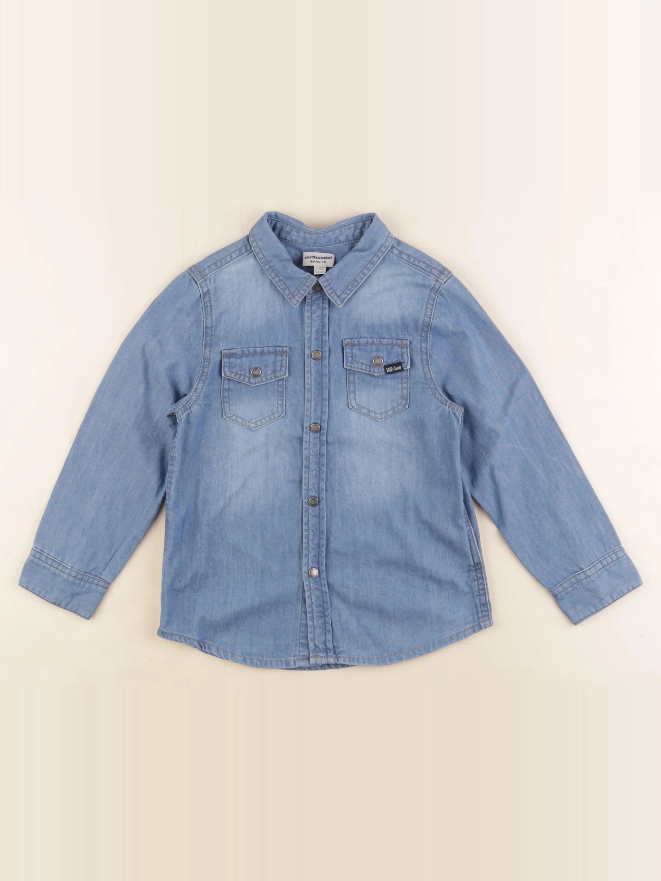 Vertbaudet - chemise bleu - 5 ans