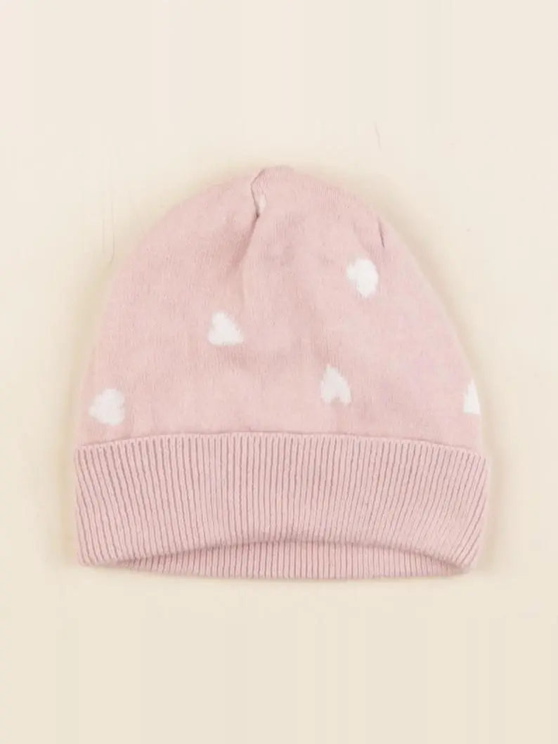 Vertbaudet - bonnet rose - 3/6 mois